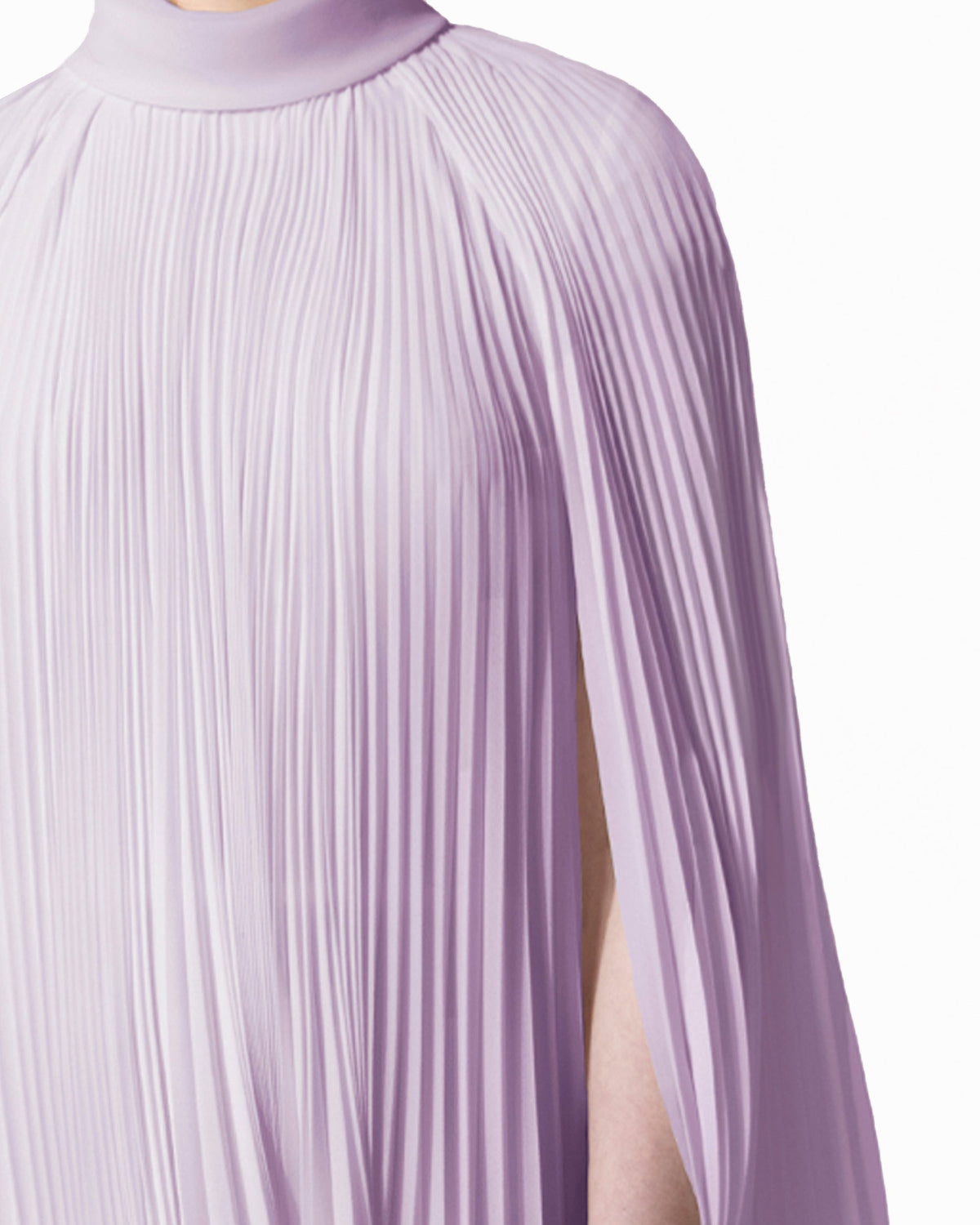 Cape-Like Asymmetrical Lilac Dress