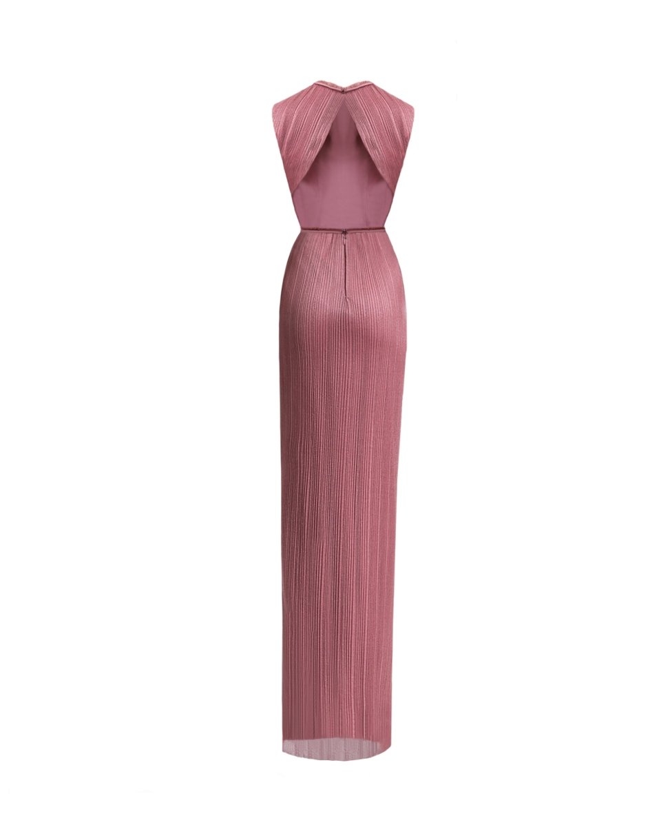 Slim-Cut Dress with Cut-Outs