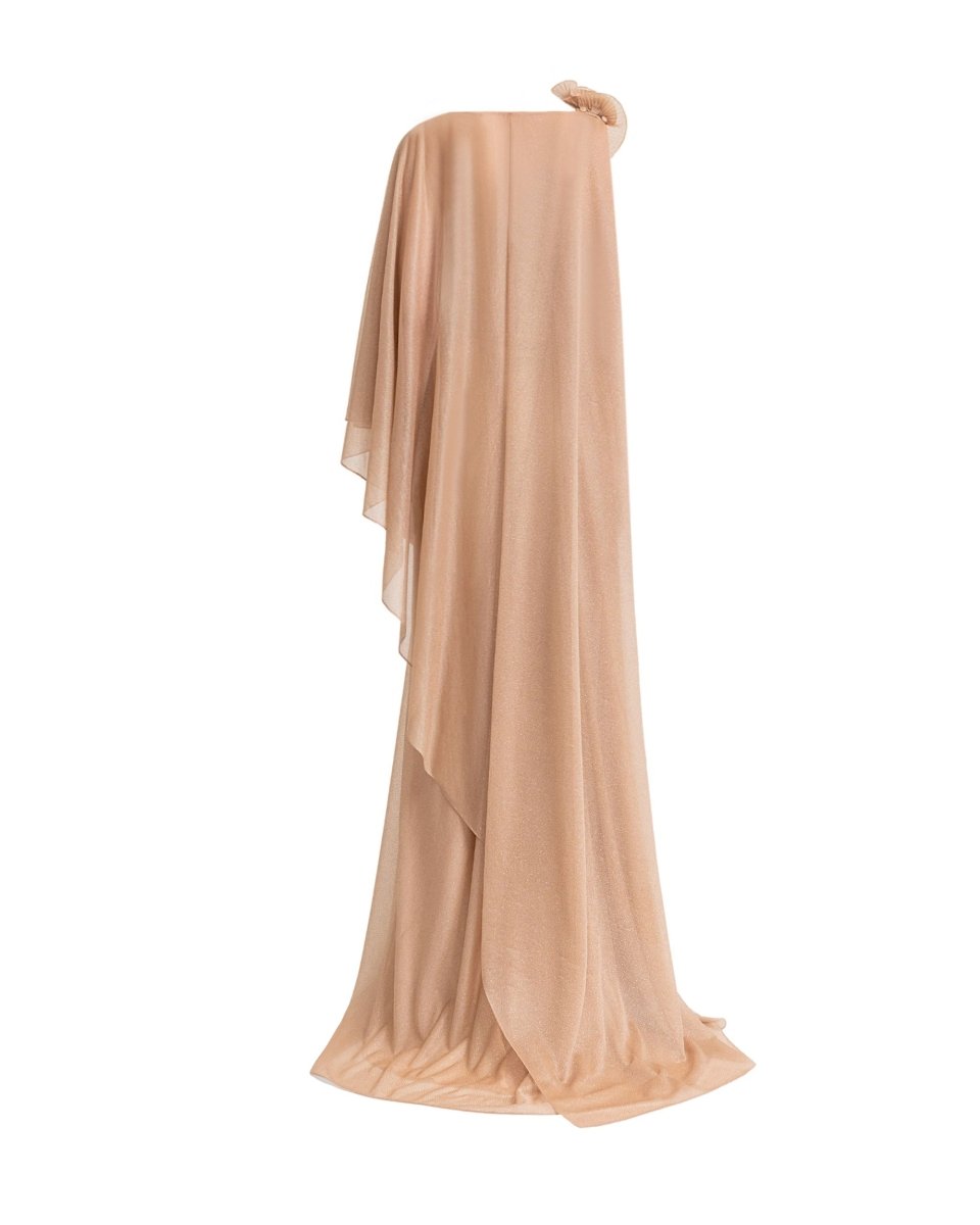 Floral Neckline Asymmetrical Dress