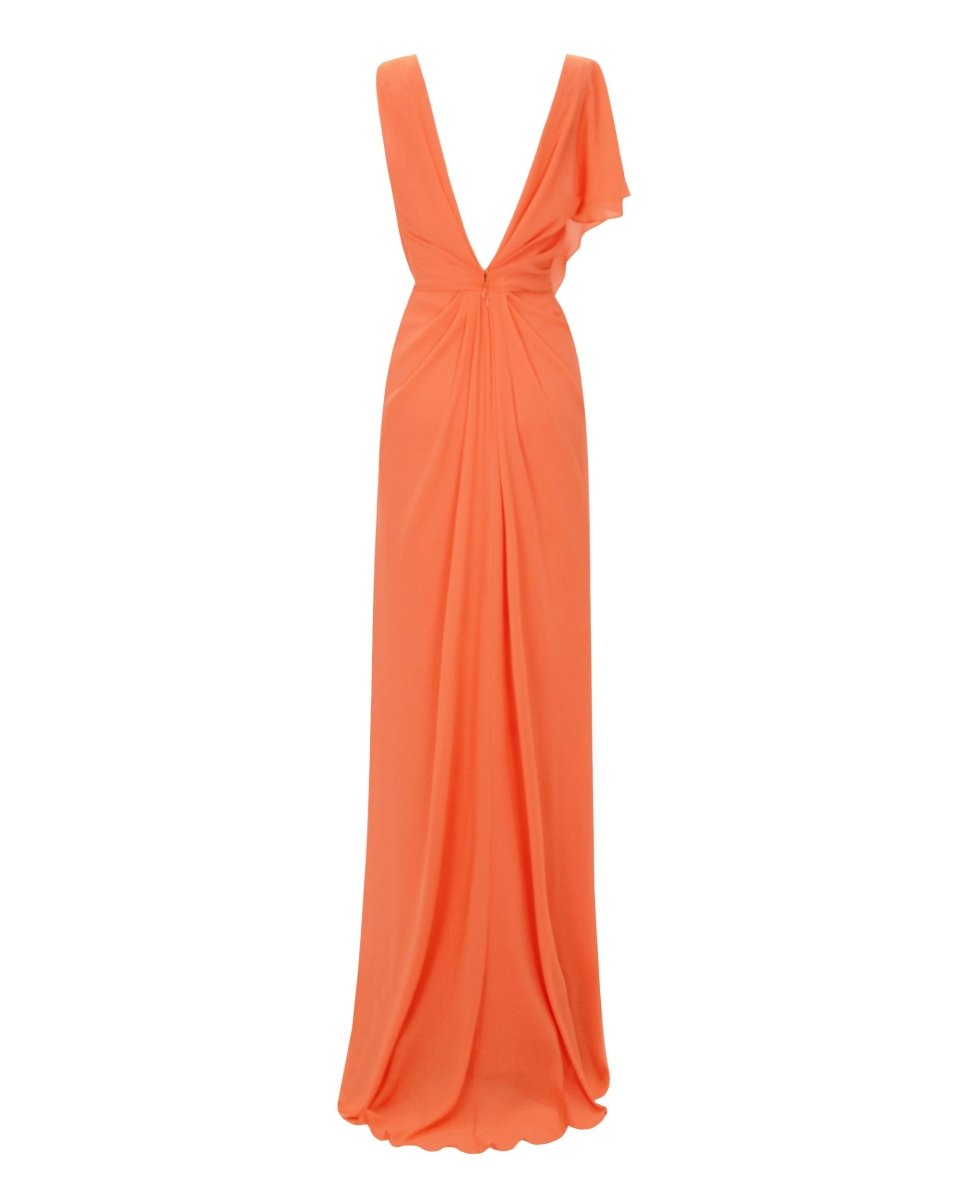 Open V-Shaped Back Dress