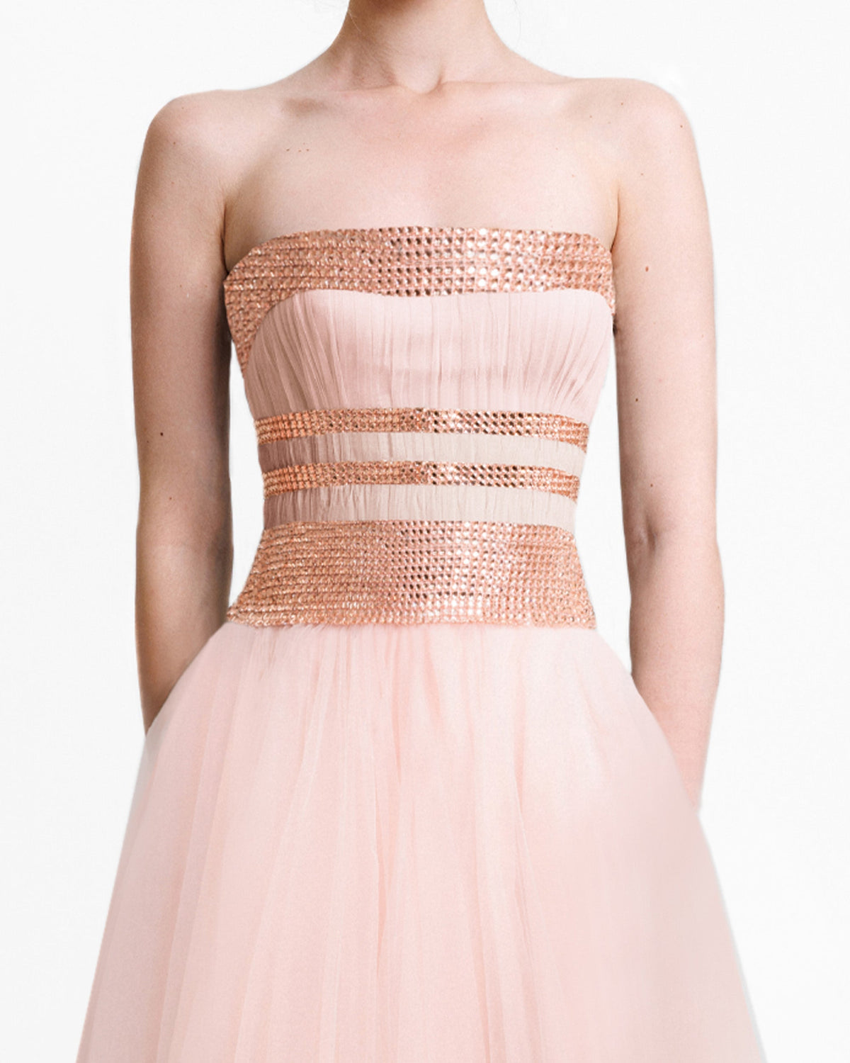Embellished Corset Tulle Dress