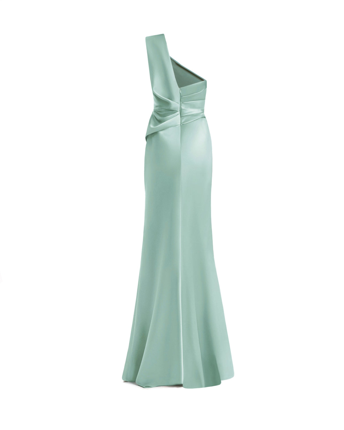 One-Shoulder Satin Dress