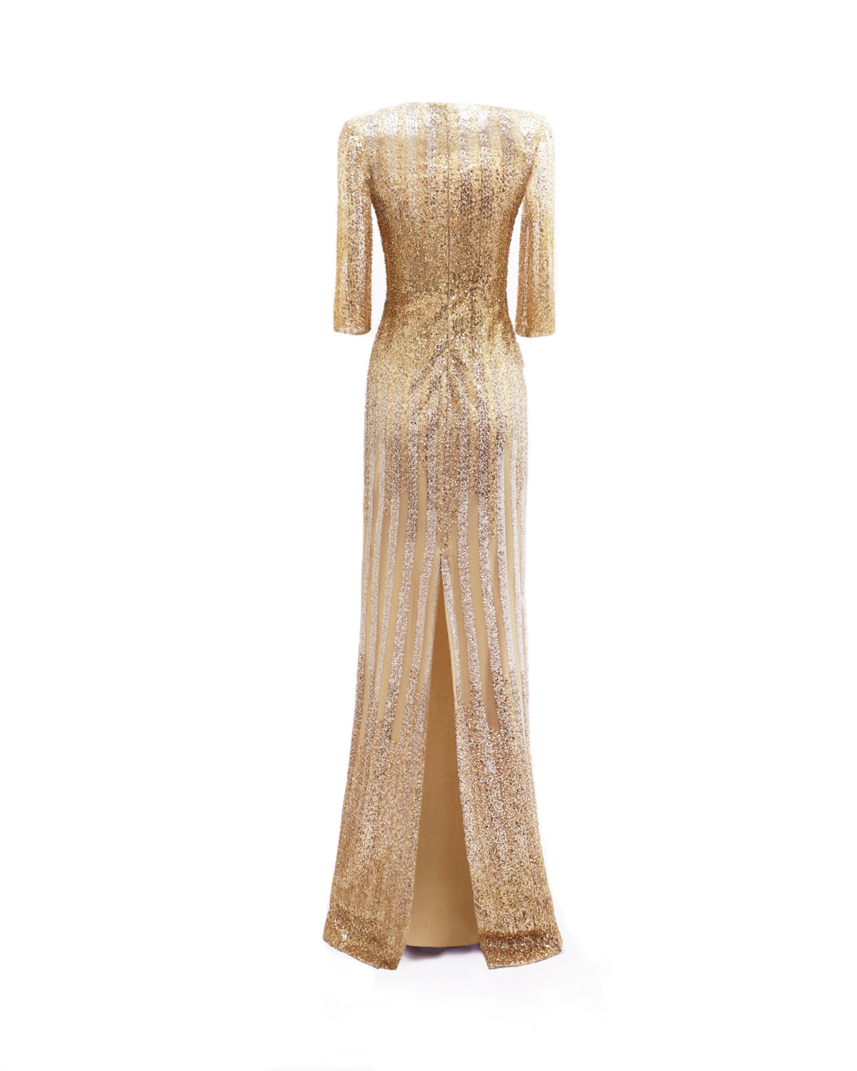 V-Neck Three-Quarter Sleeve Dress