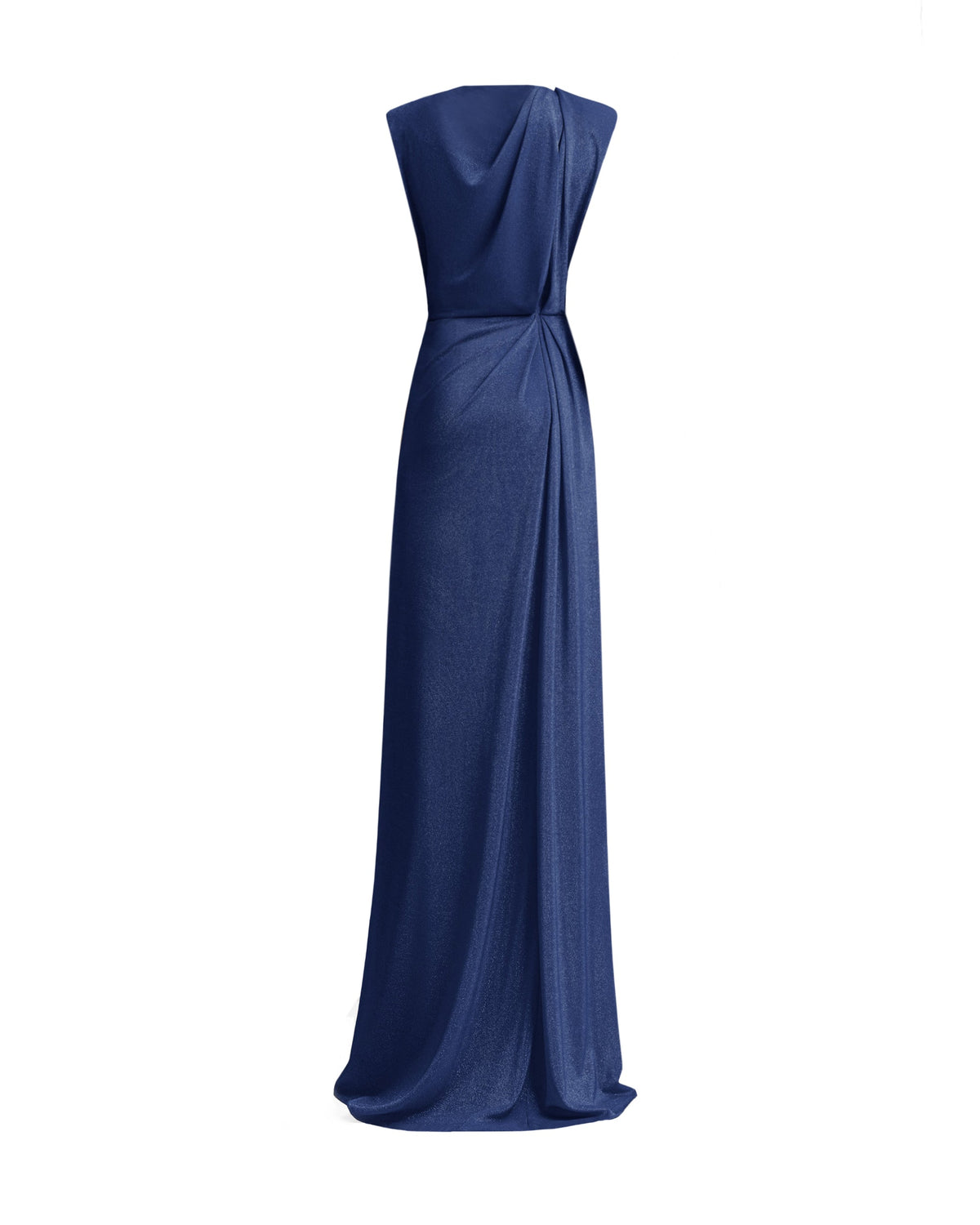 V-neckline Dress With Waist Drapings