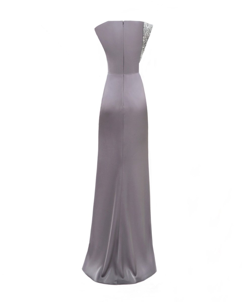 Slim-cut Dress with Drapings on the Waist