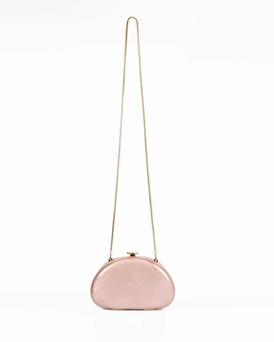 Glossy Sculpted Clutch