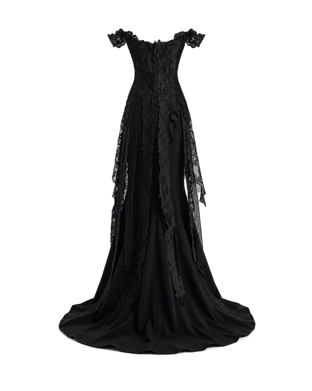 Off-Shoulder Embroidered Corset Set