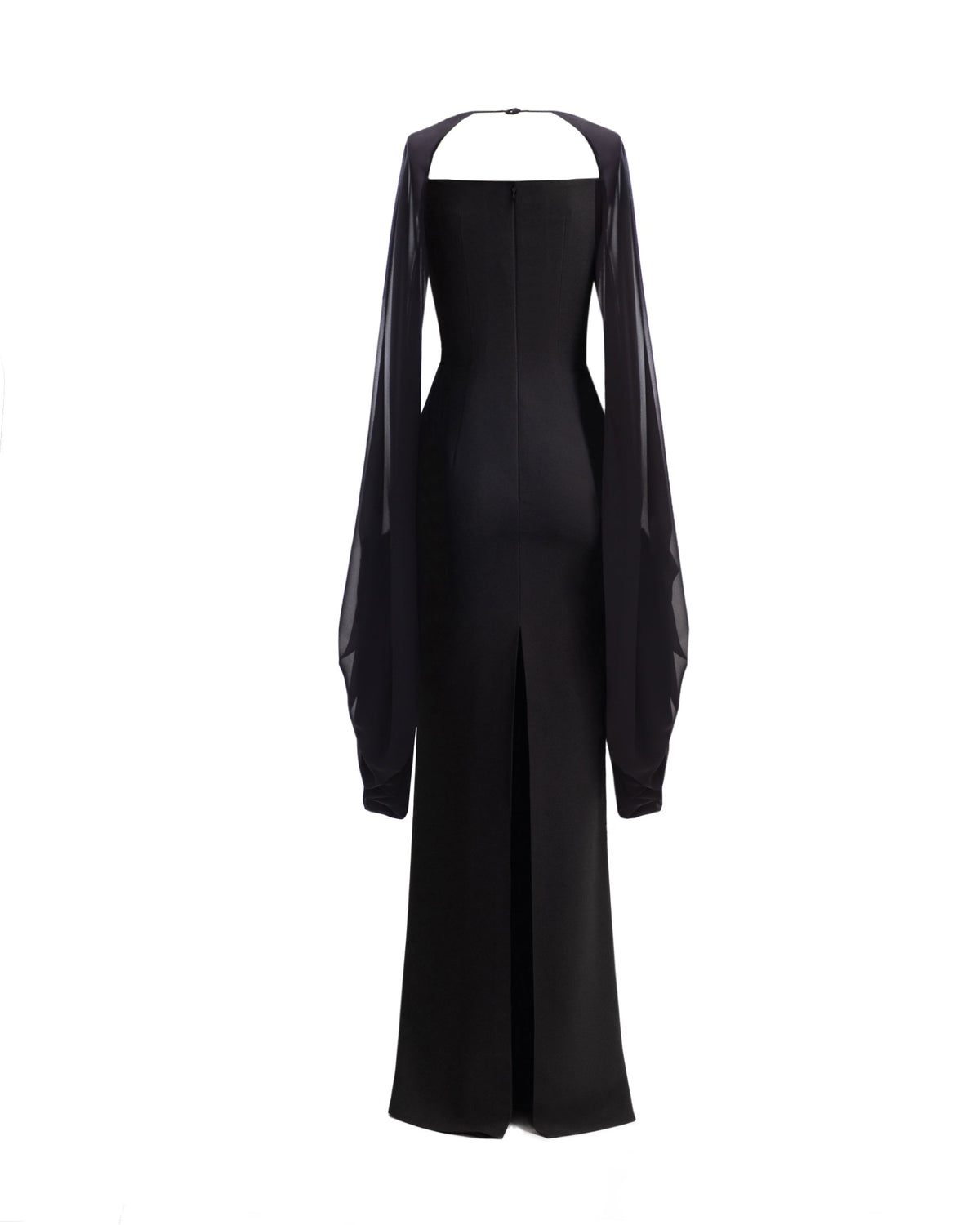 Beaded Dress with Puffed Sleeves