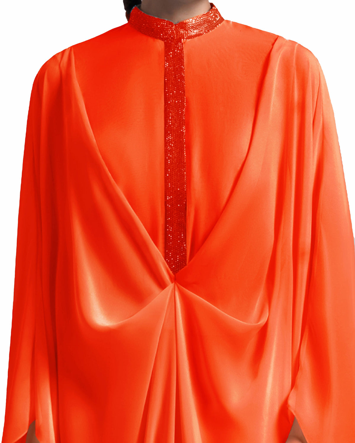 Loose Long Orange Kaftan