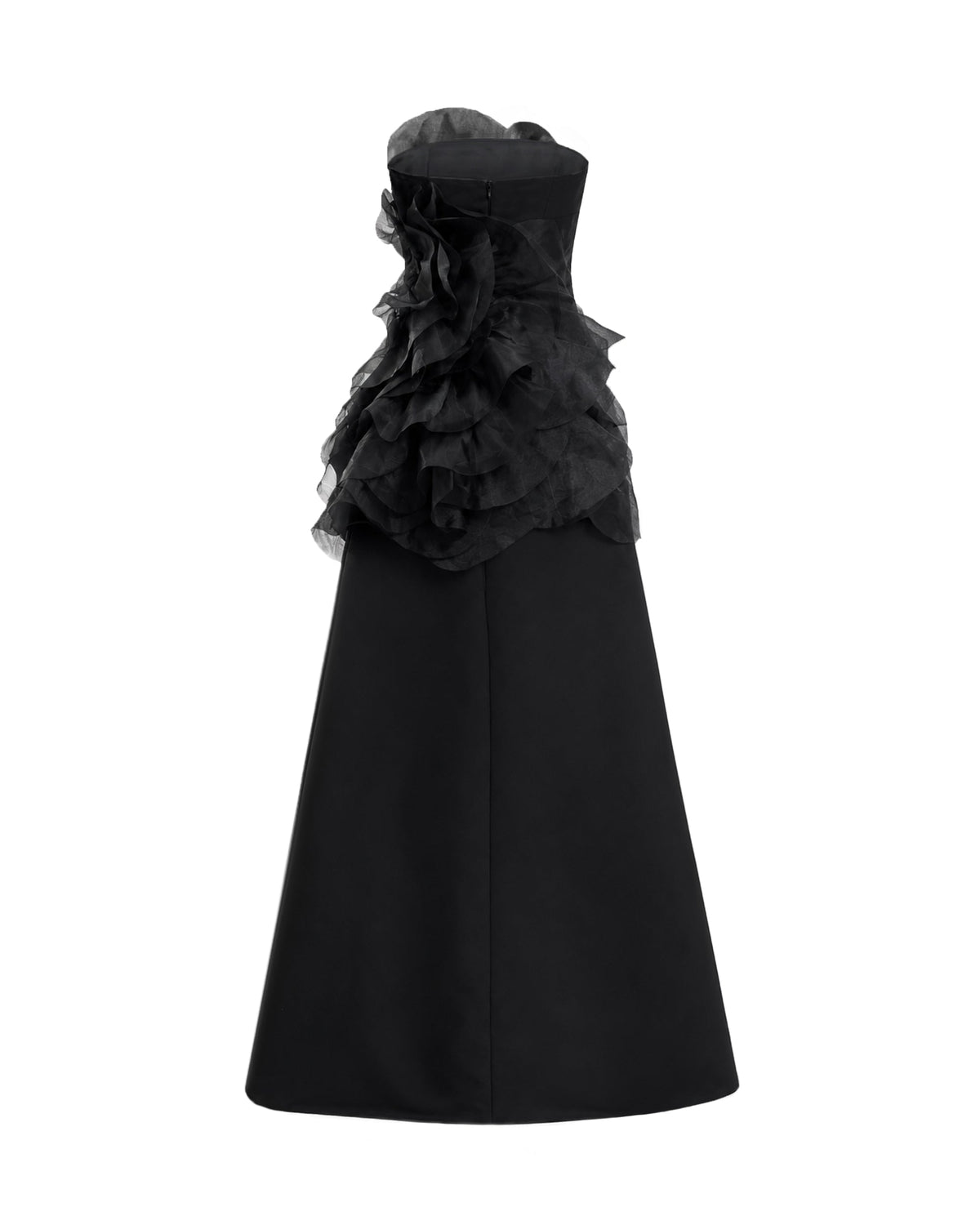 Strapless Organza Flower Dress