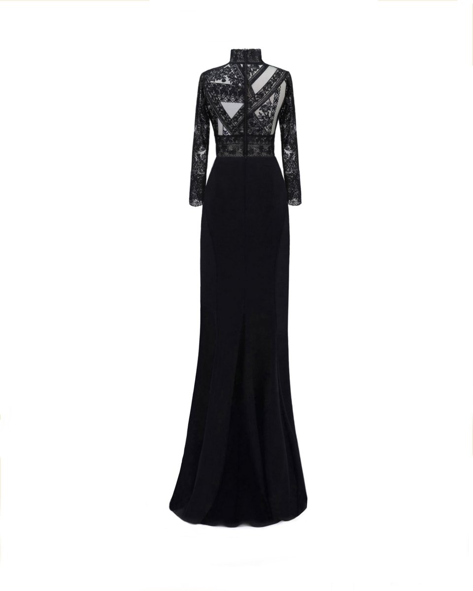 Patterned Lace top with skirt set