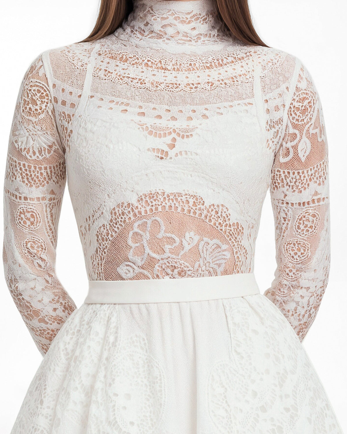 Lace Top and Skirt Set