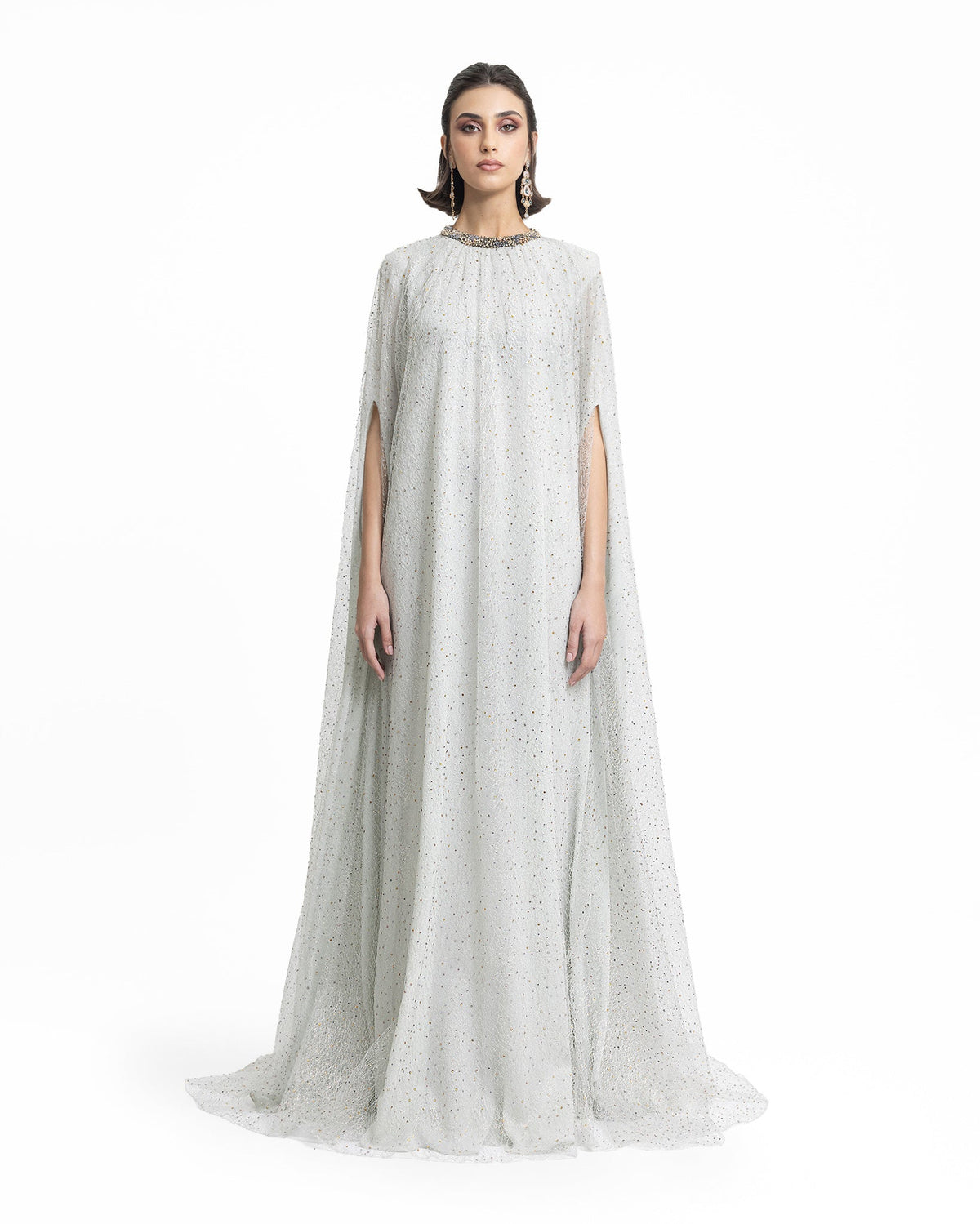 Loose-Cut Light Mint Kaftan