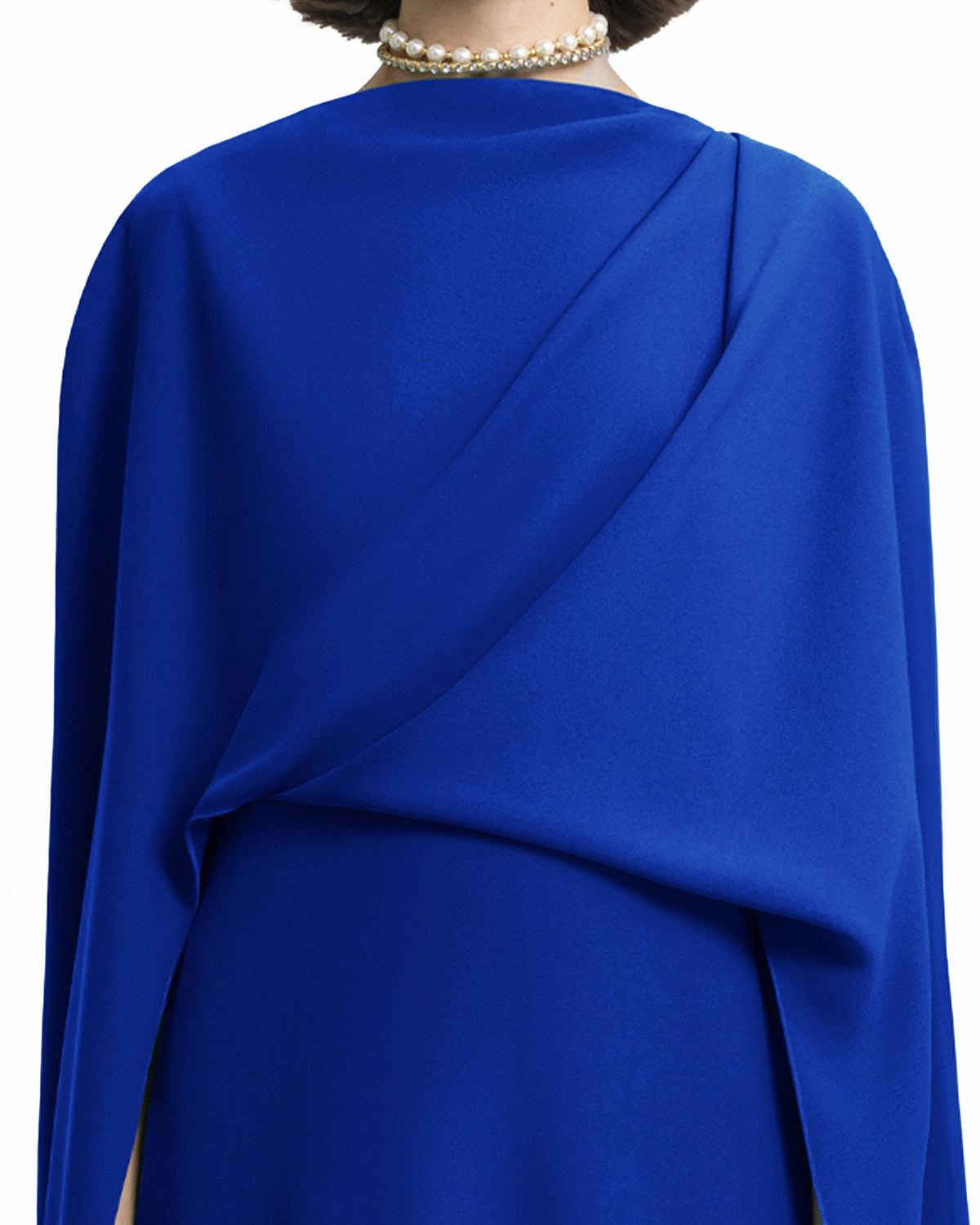Draped Long Royal Blue Kaftan