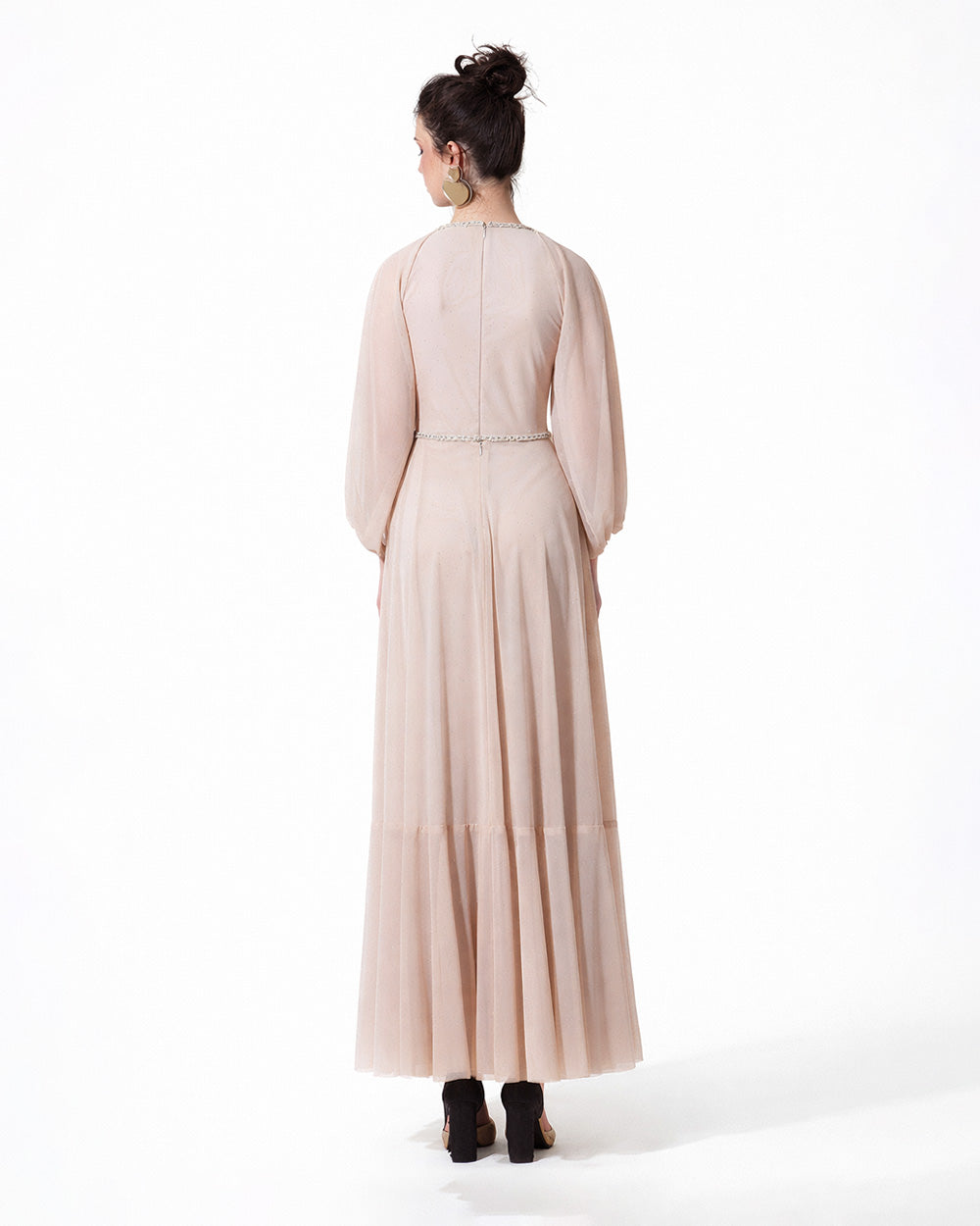 Raglan Sleeves Embellished Dress