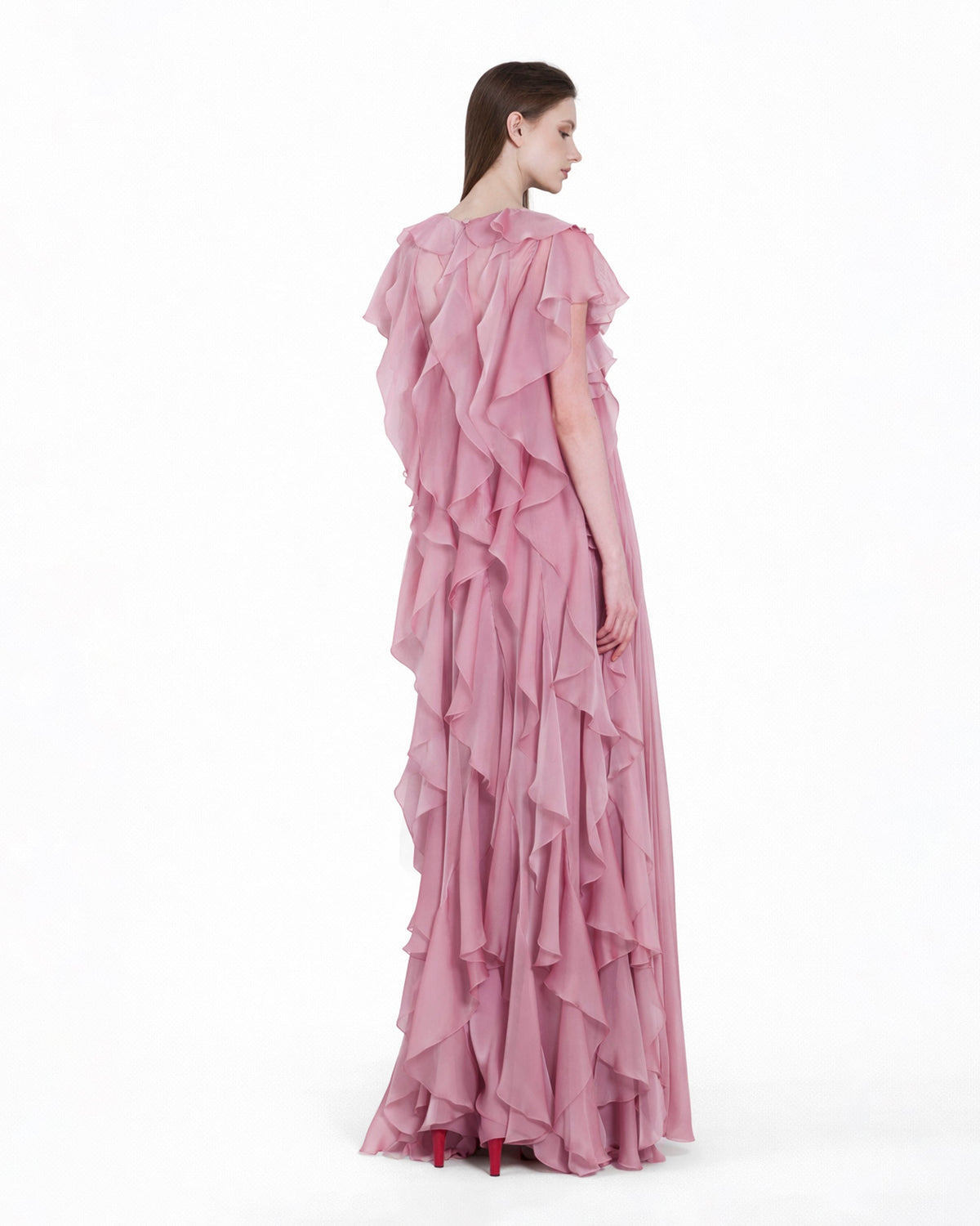 Squared Neckline Blush Dress