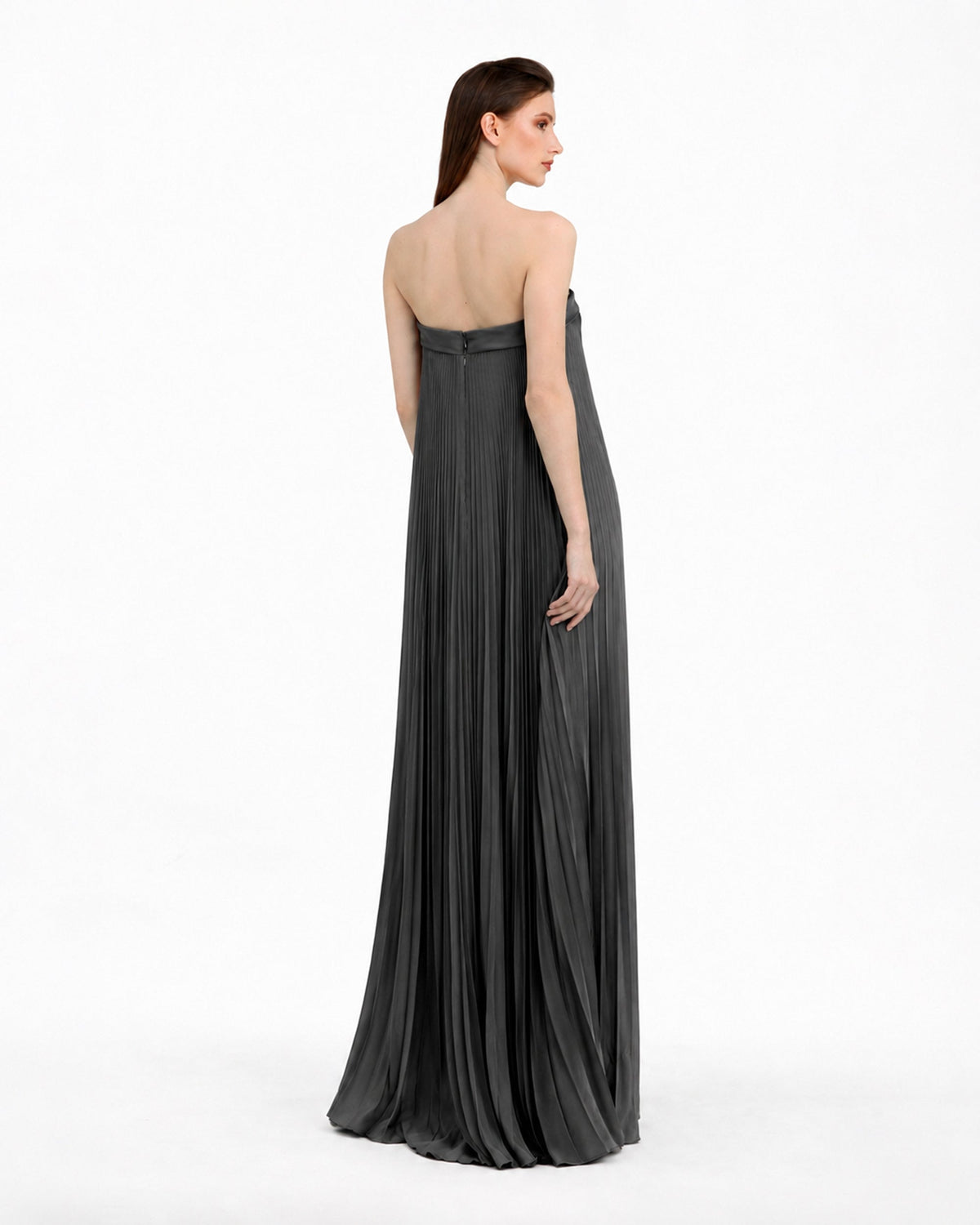 Pleated Strapless Dress