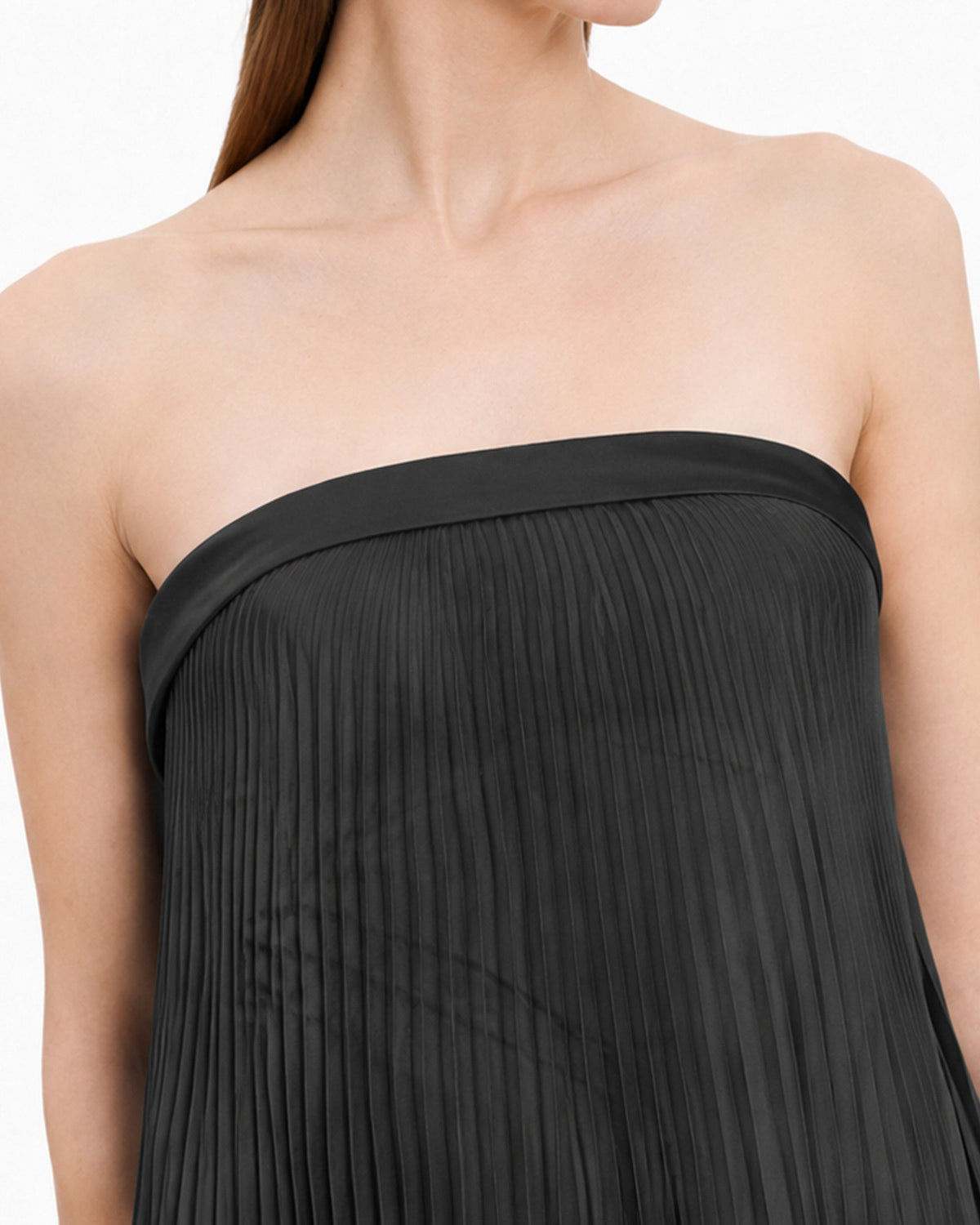 Pleated Strapless Dress