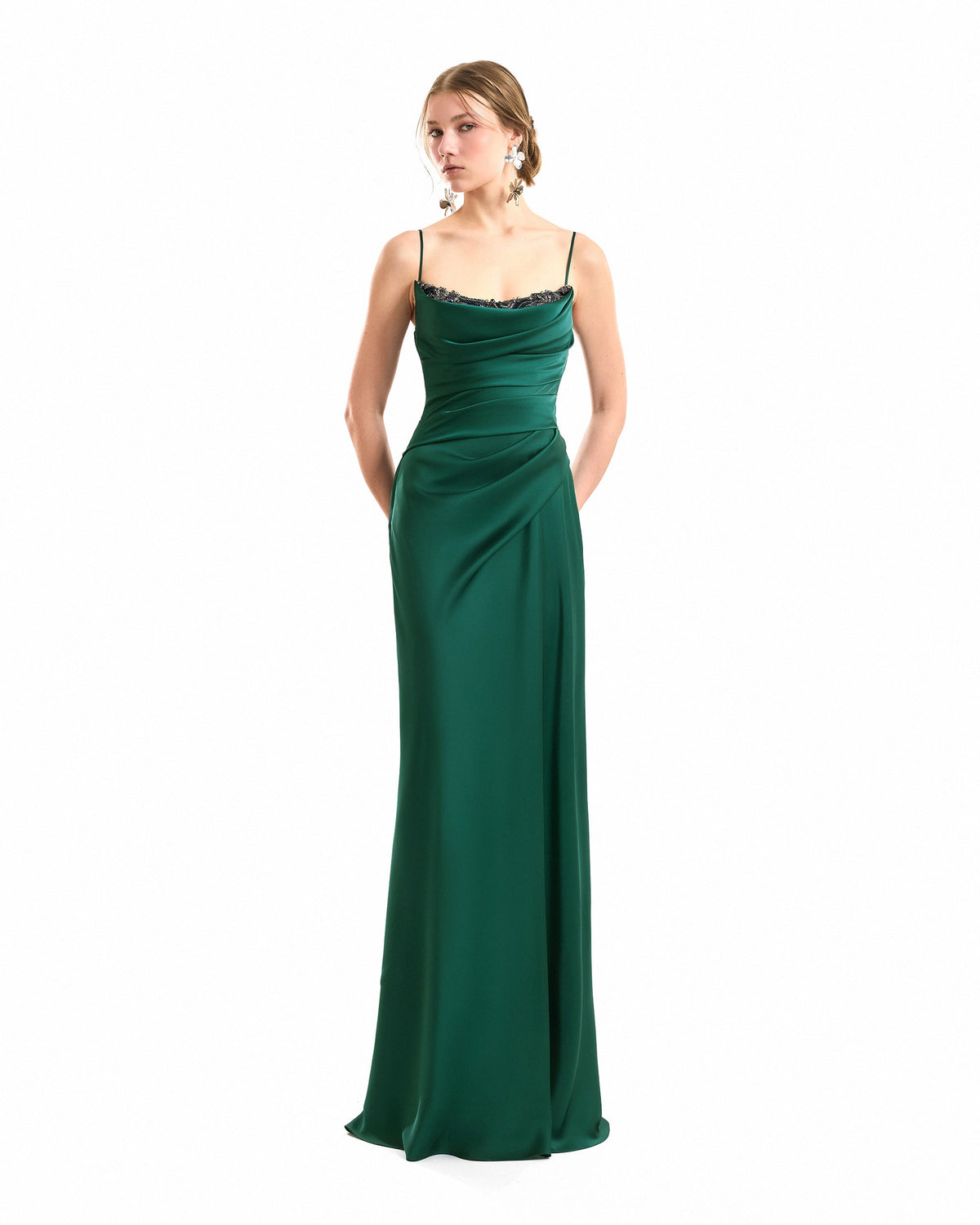 Beaded Neckline Dress