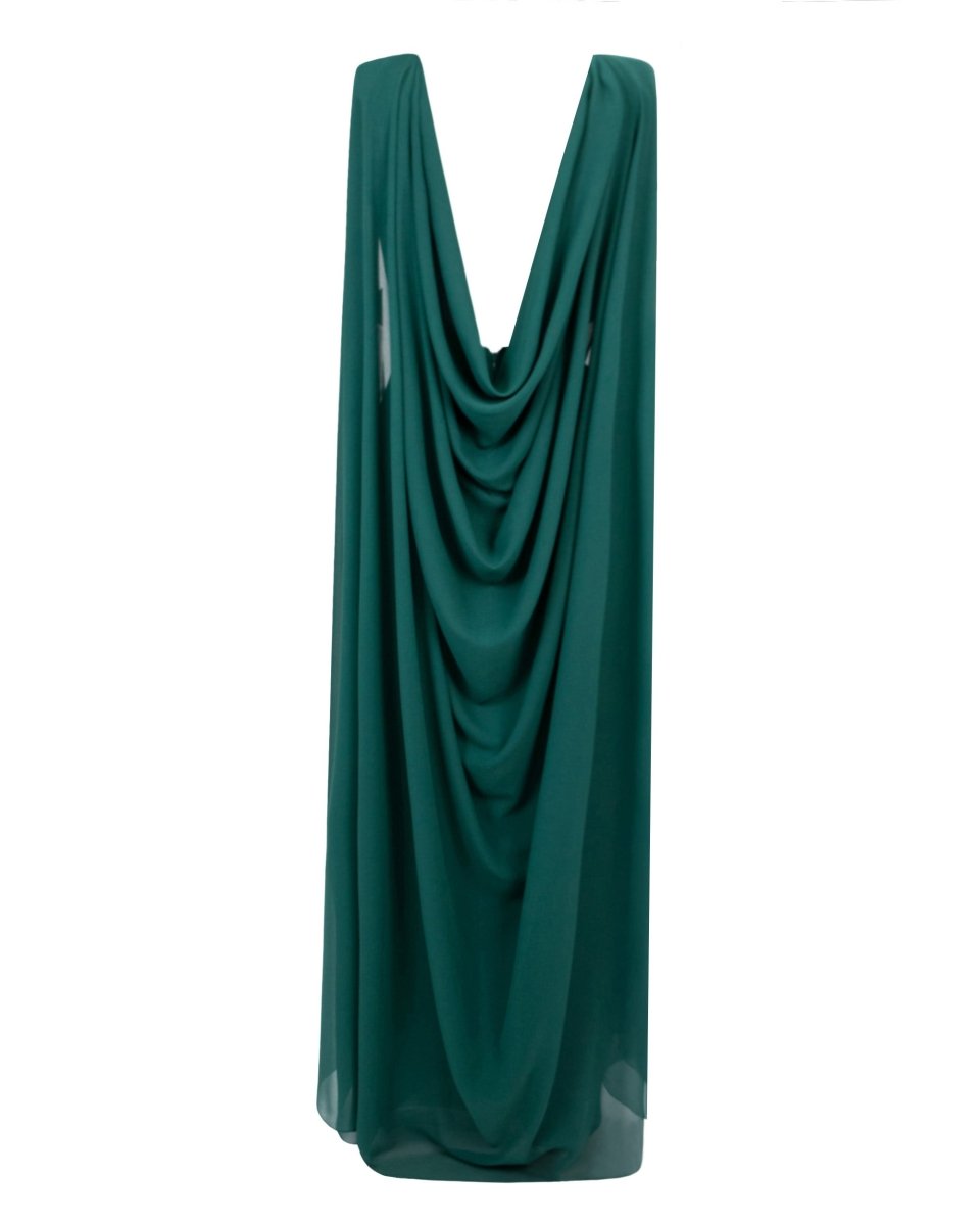 Beaded Round-Neckline Dress