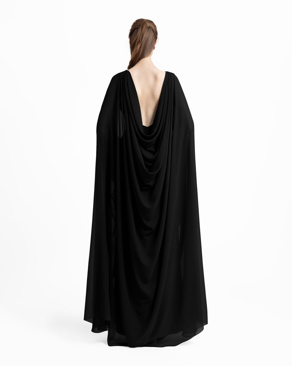 Black Beaded Round-Neckline Dress