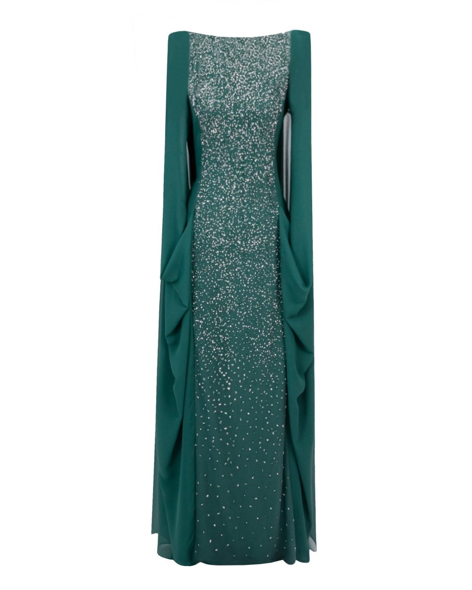 Beaded Round-Neckline Dress