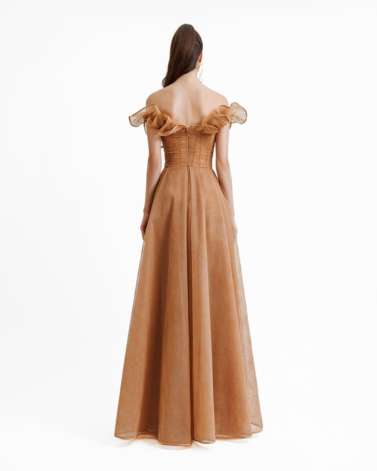 Off-The-Shoulders Layered Ruffles Dress