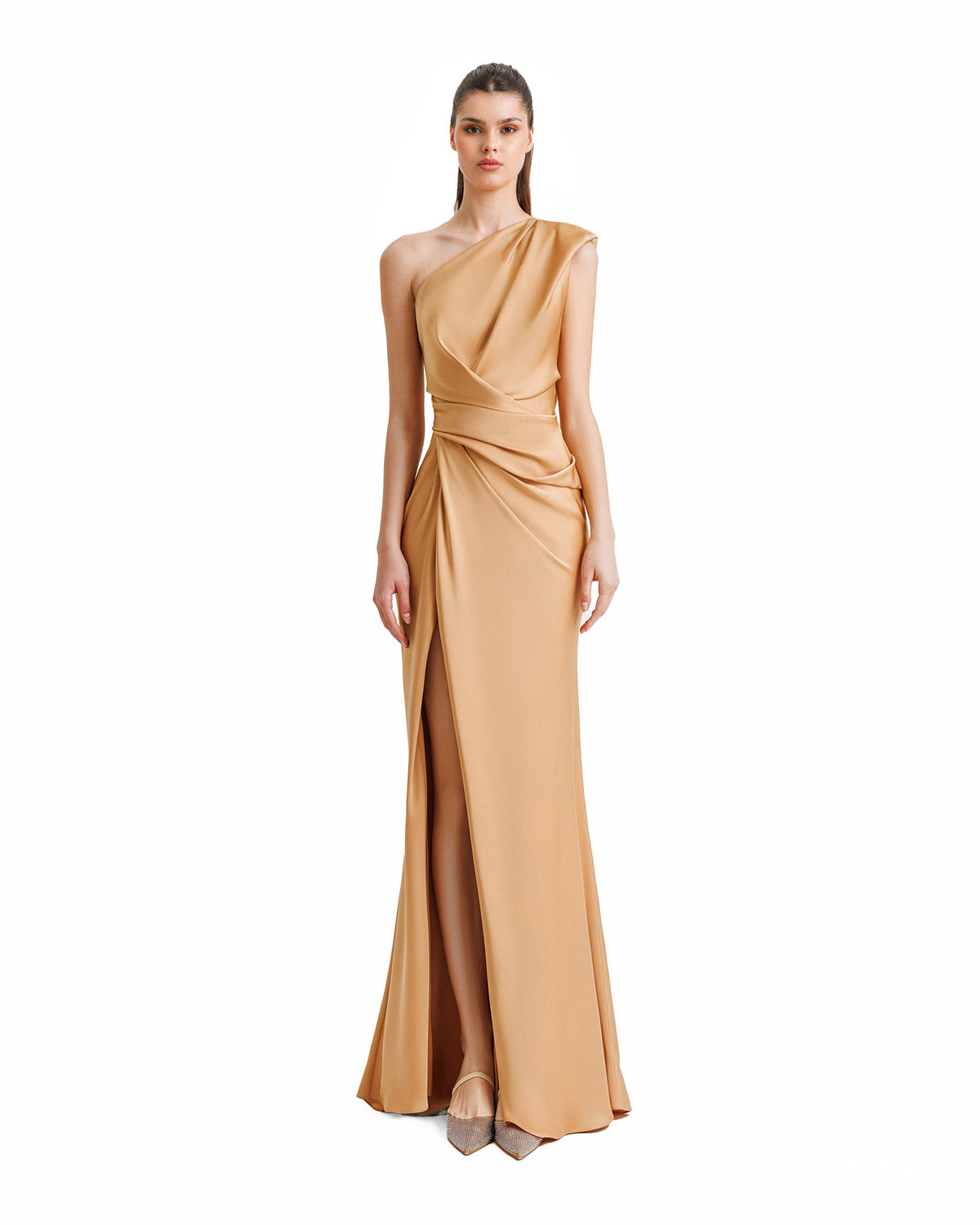 One-Shoulder Draped Dress