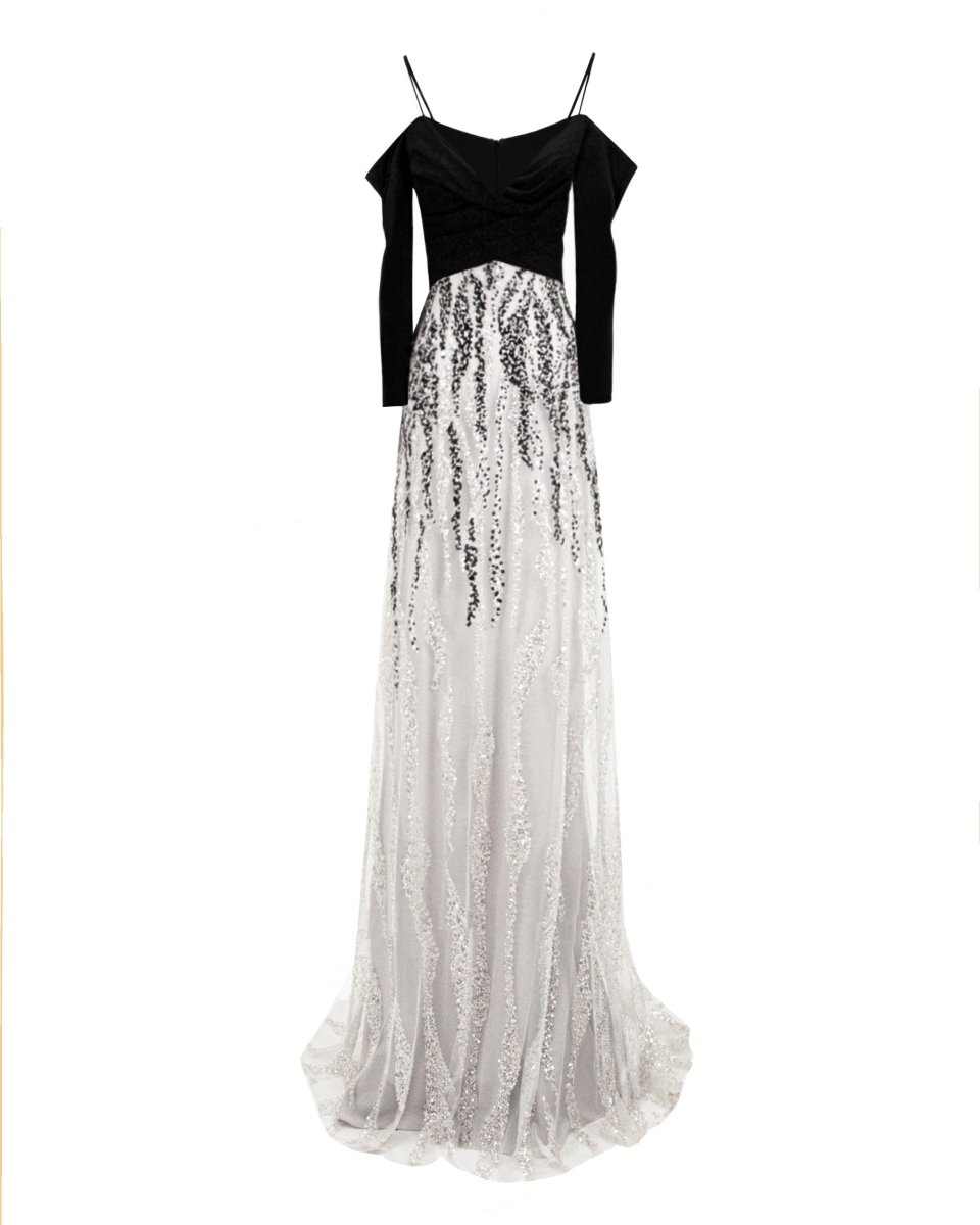 Off-The-Shoulder Draped Dress