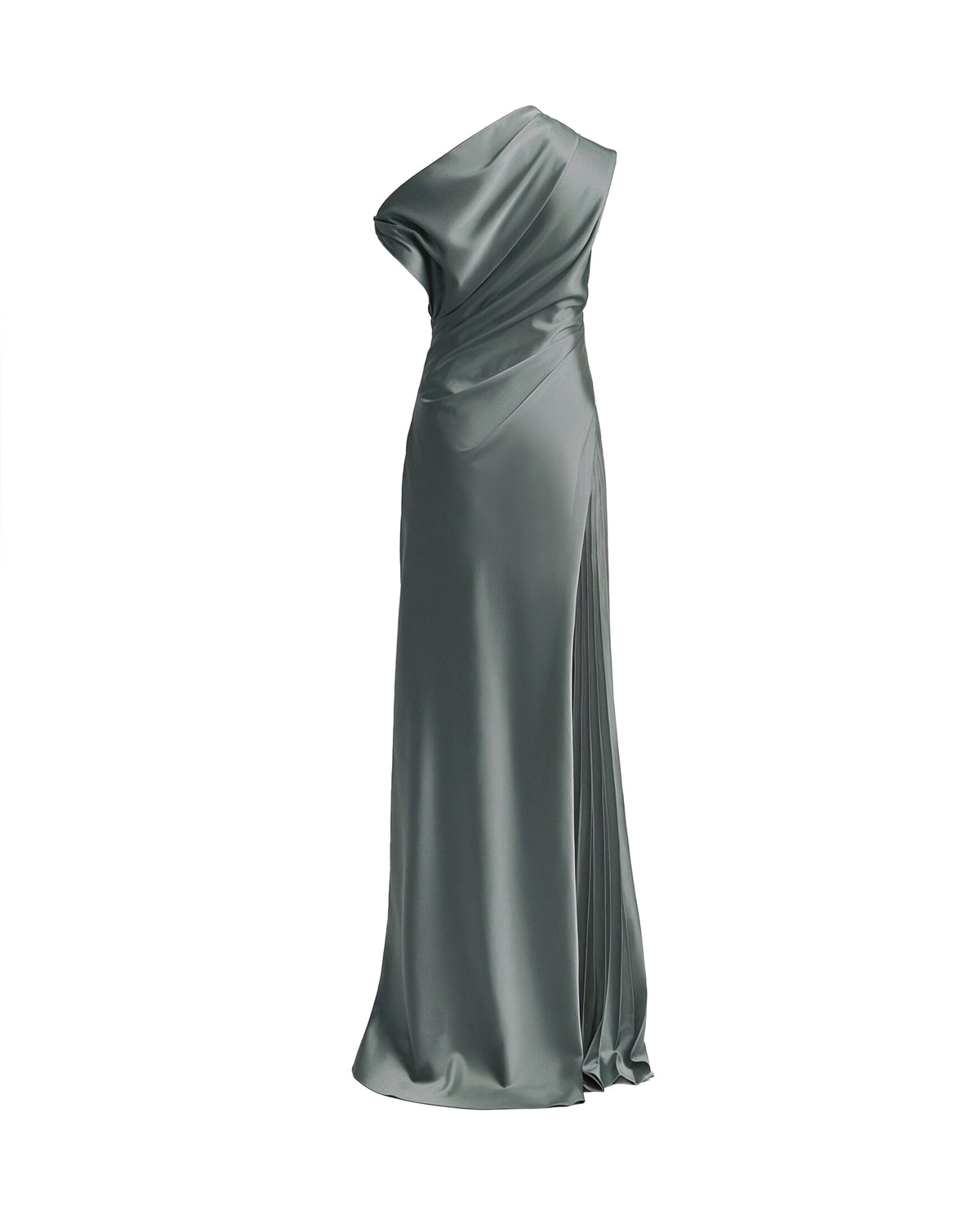 Asymmetrical Plissé Under-Skirt Dress