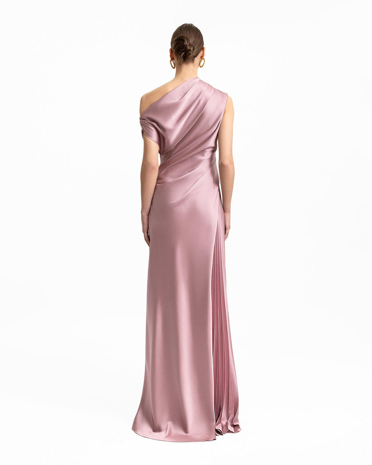 Asymmetrical Plissé Under-Skirt Dress