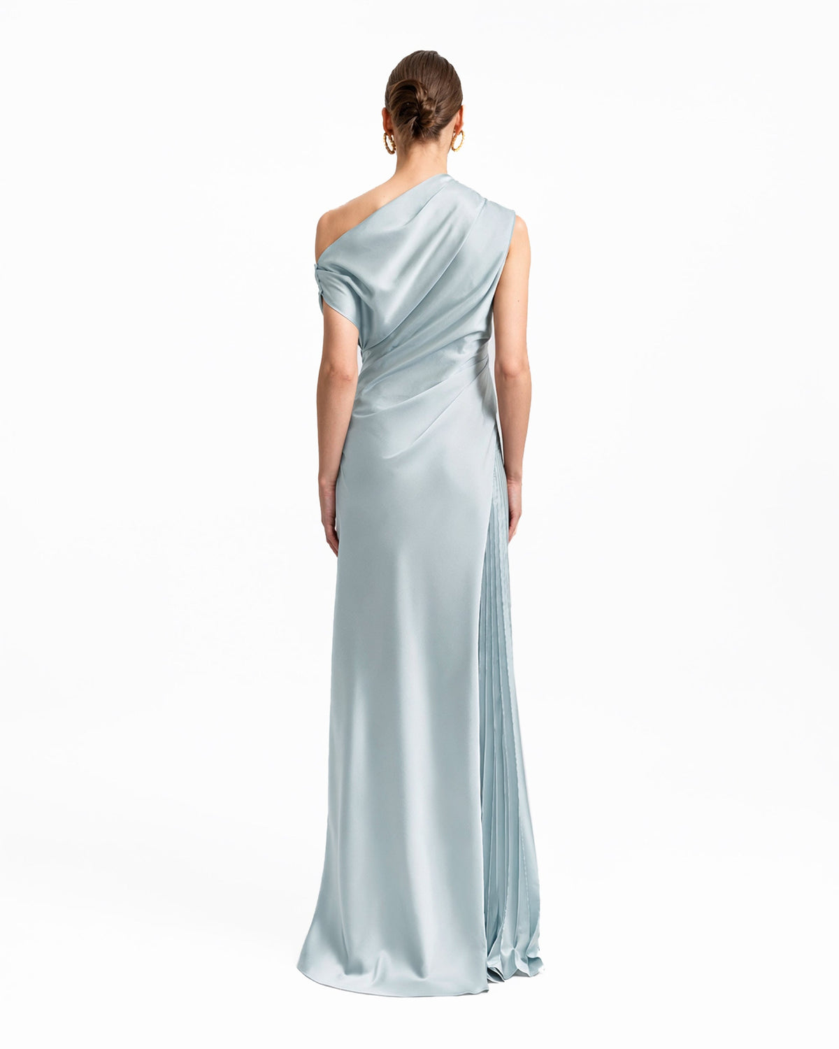Asymmetrical Plissé Under-Skirt Dress