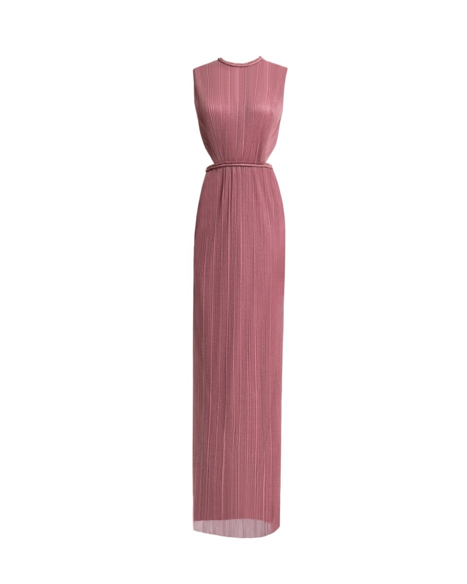 Slim-Cut Dress with Cut-Outs