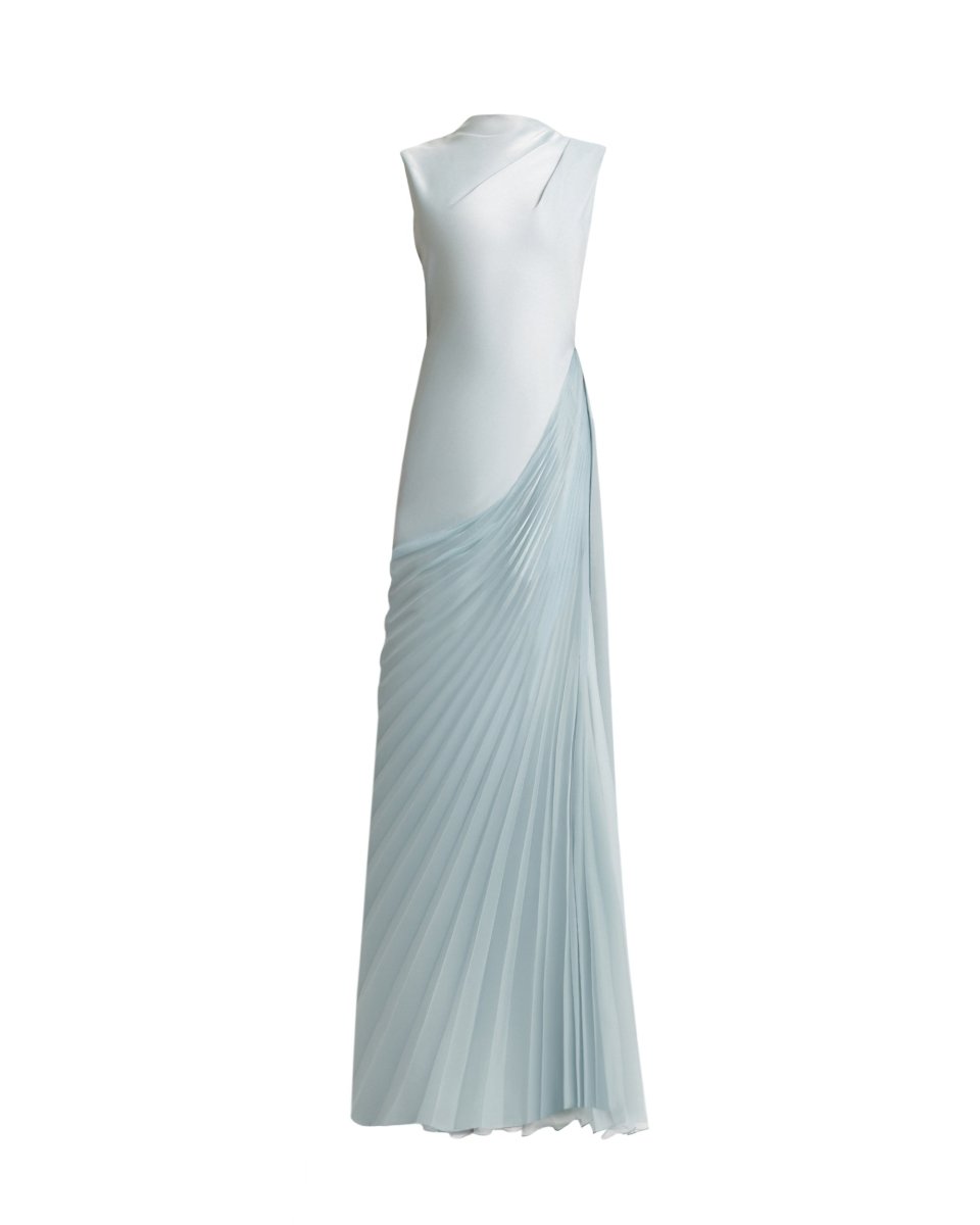 Asymmetrical Sheer Overskirt Dress