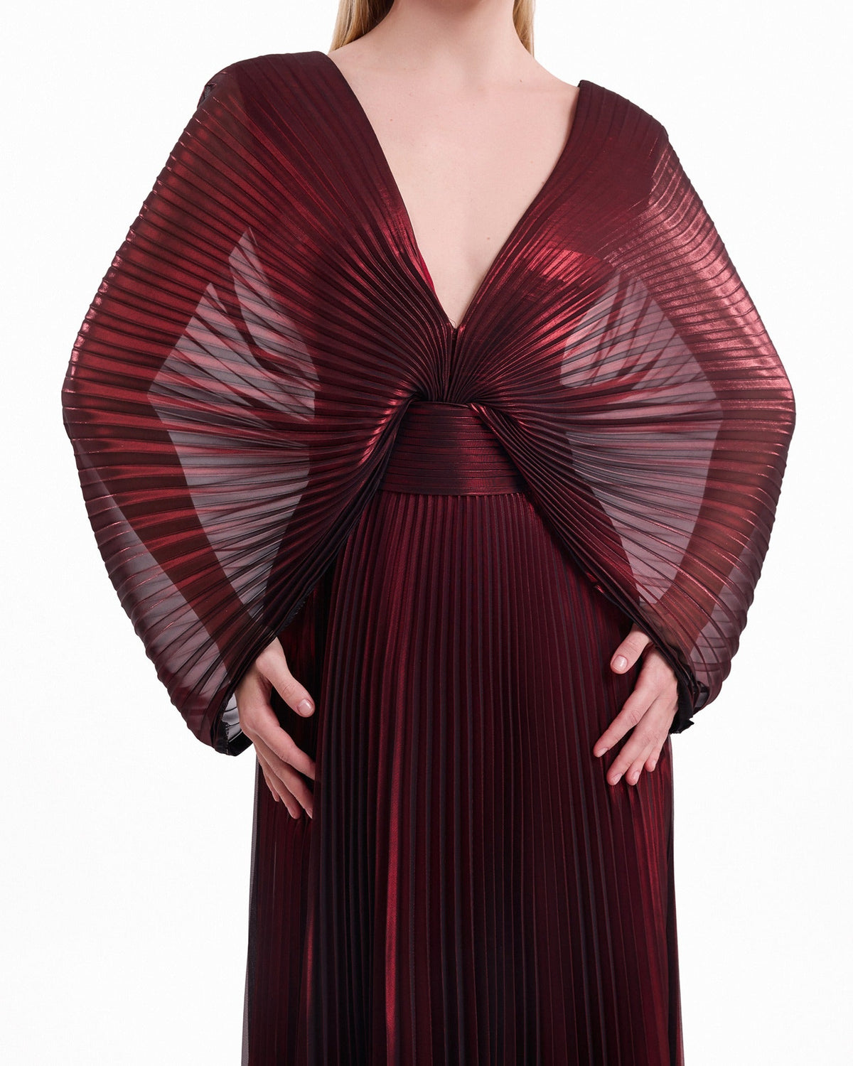 V-Neck Batwing Dress