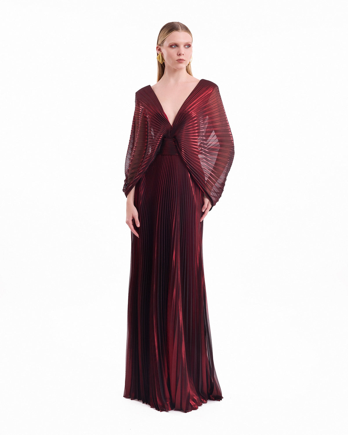 V-Neck Batwing Dress