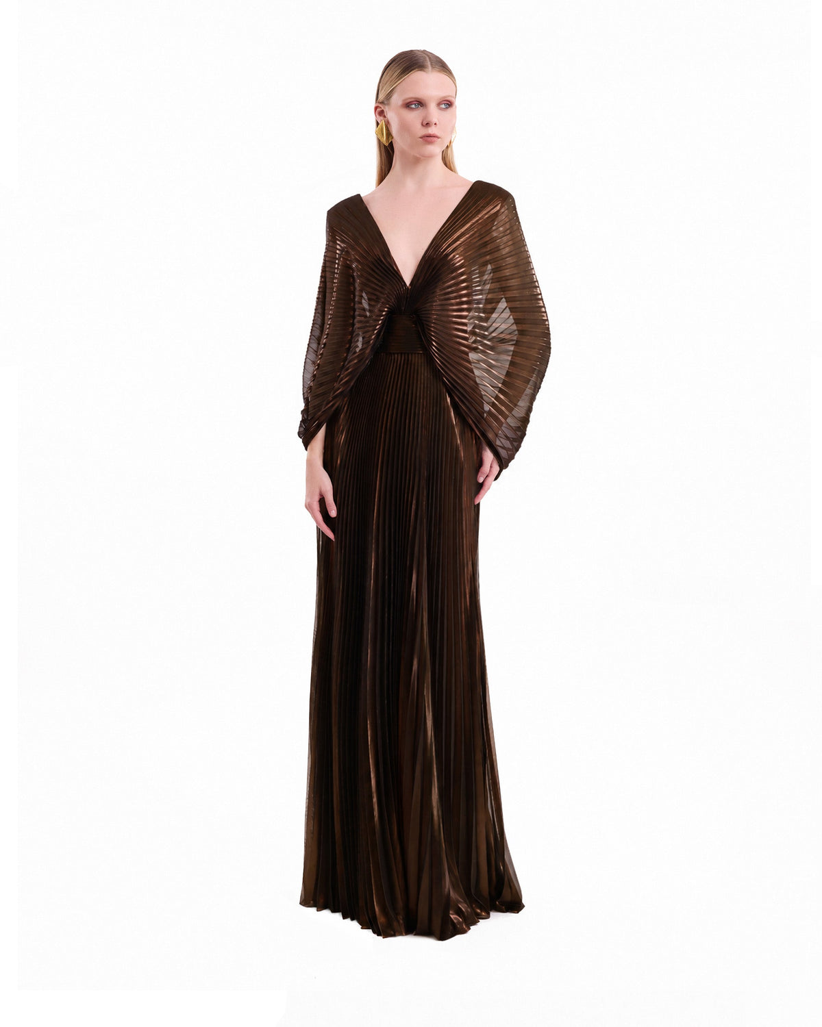 V-Neck Batwing Dress