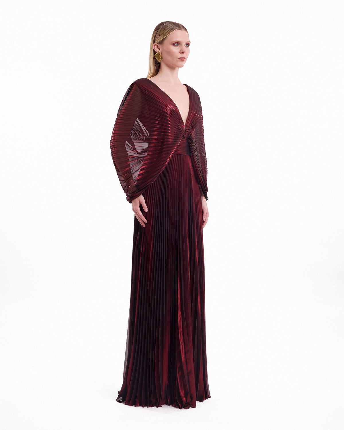 V-Neck Batwing Dress