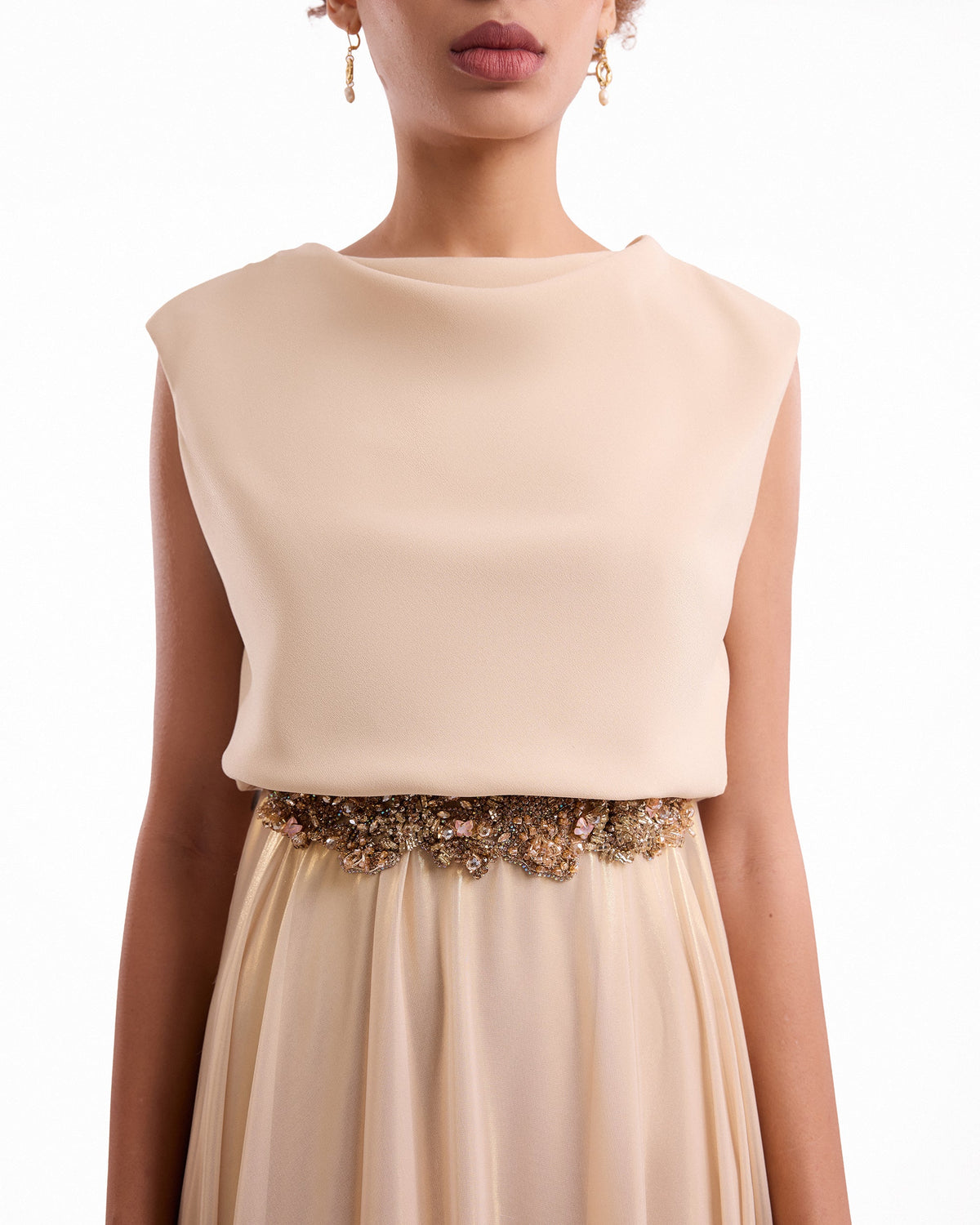 Cowl Gathered Dress