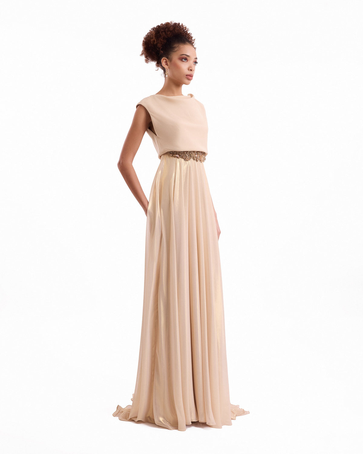Cowl Gathered Dress