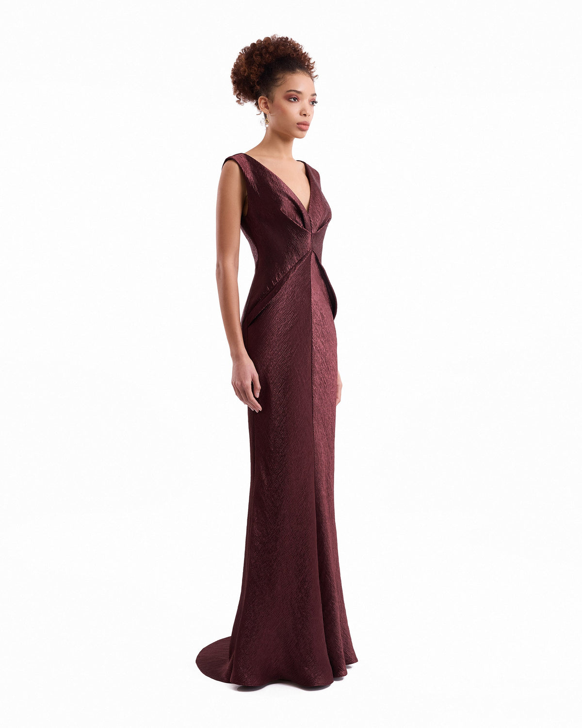 Sculpted V-Neck Dress