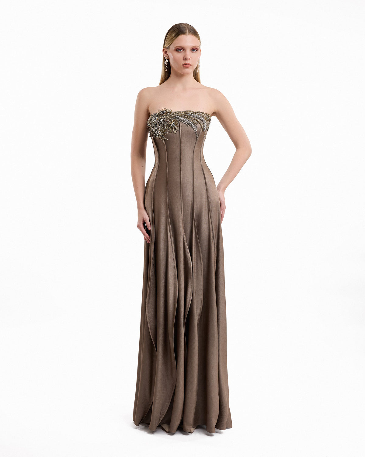 Beaded Strapless Dress