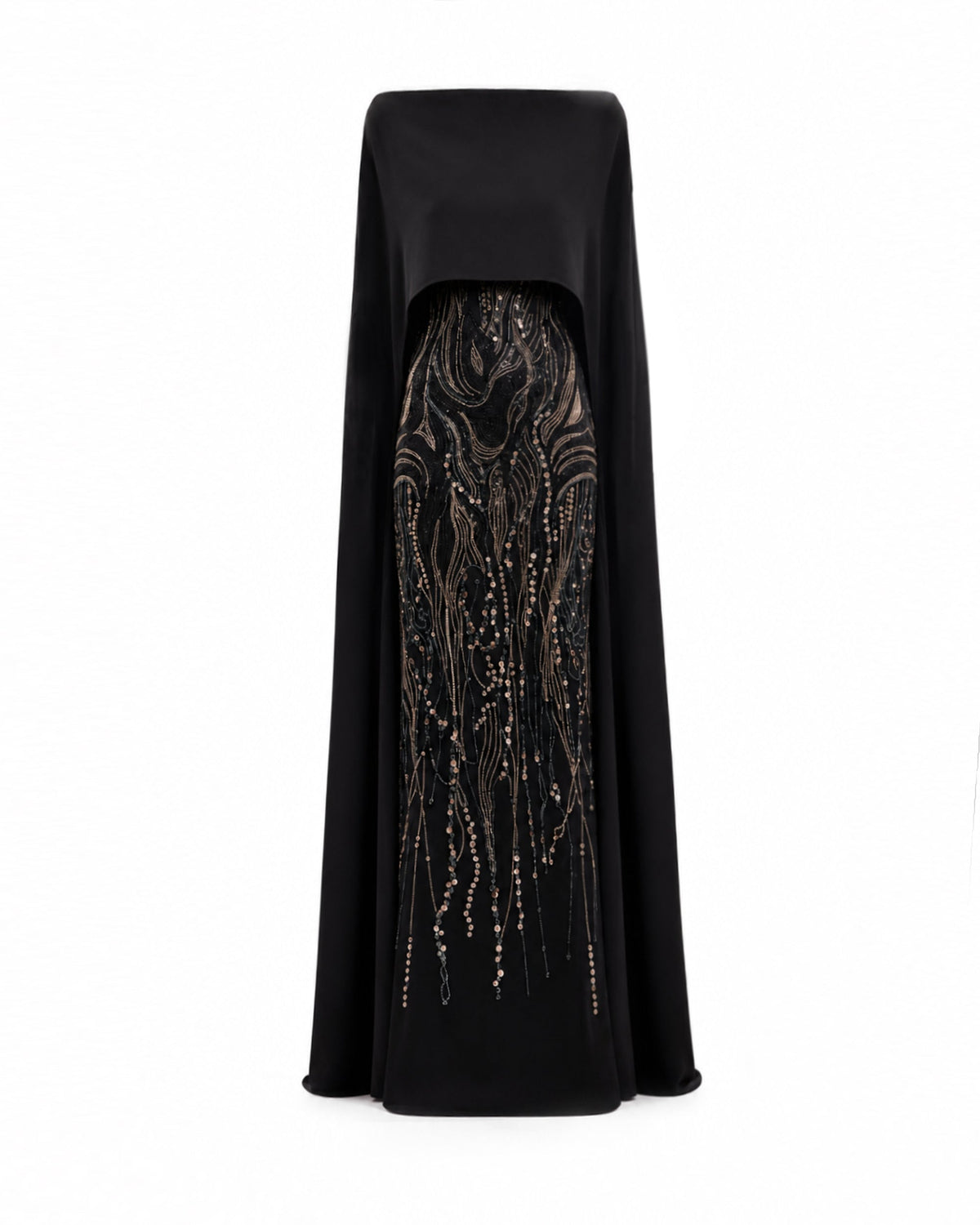 Beaded Cape Dress