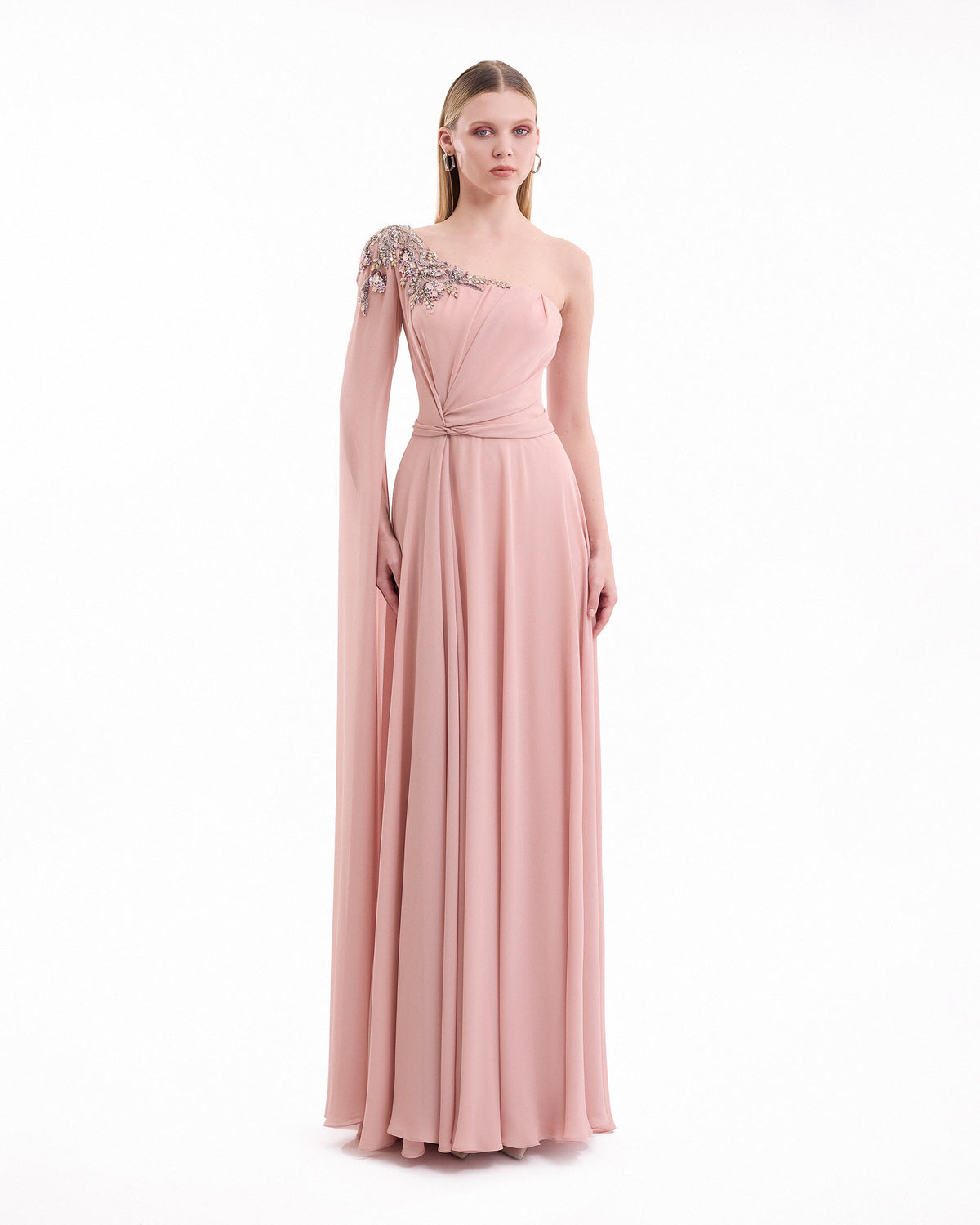 One-Shoulder Draped Dress