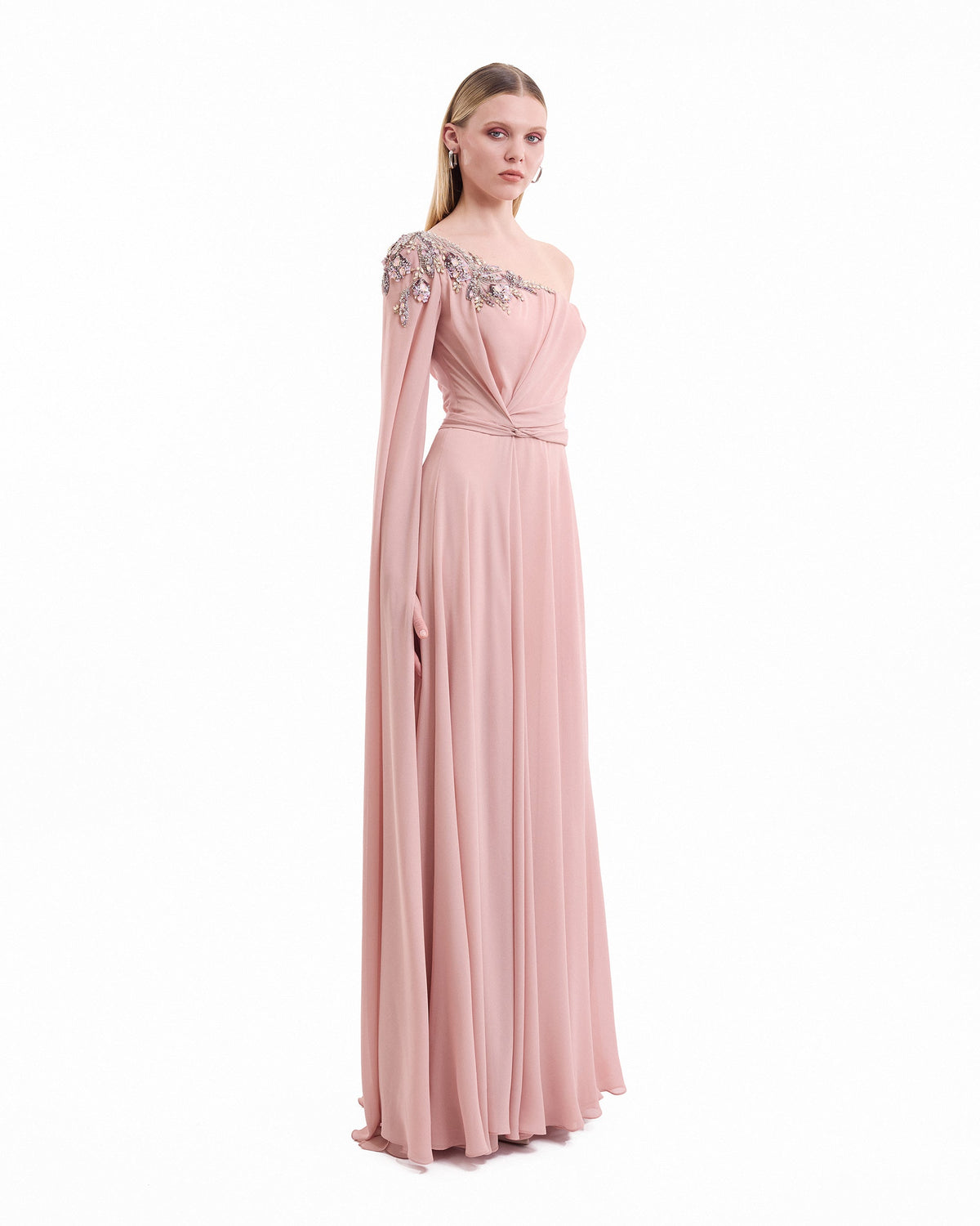 One-Shoulder Draped Dress