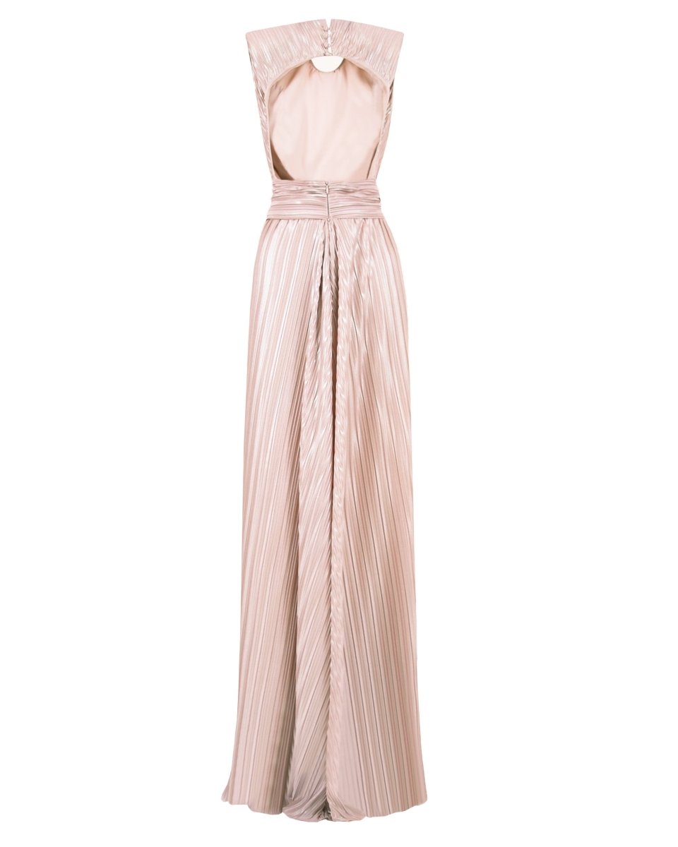 Straight Blush Ruffled Dress