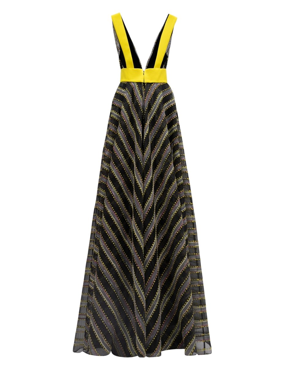 Deep Flared Dress