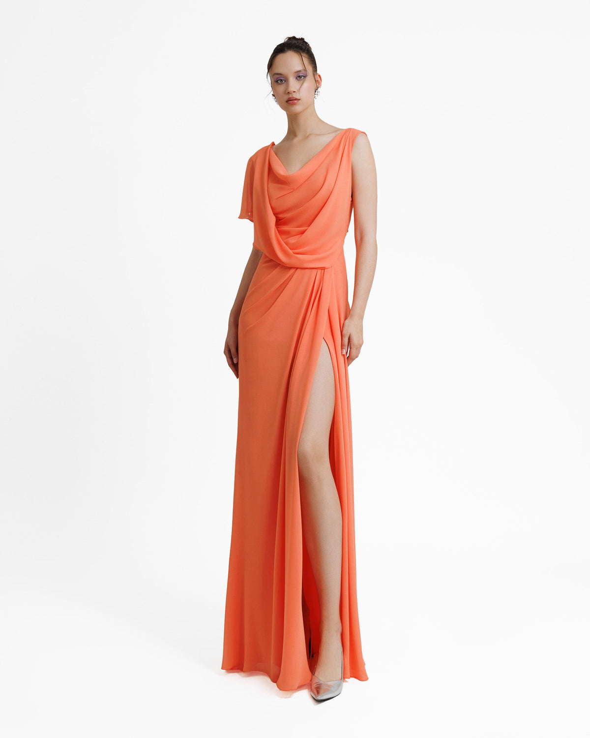Open V-Shaped Back Dress