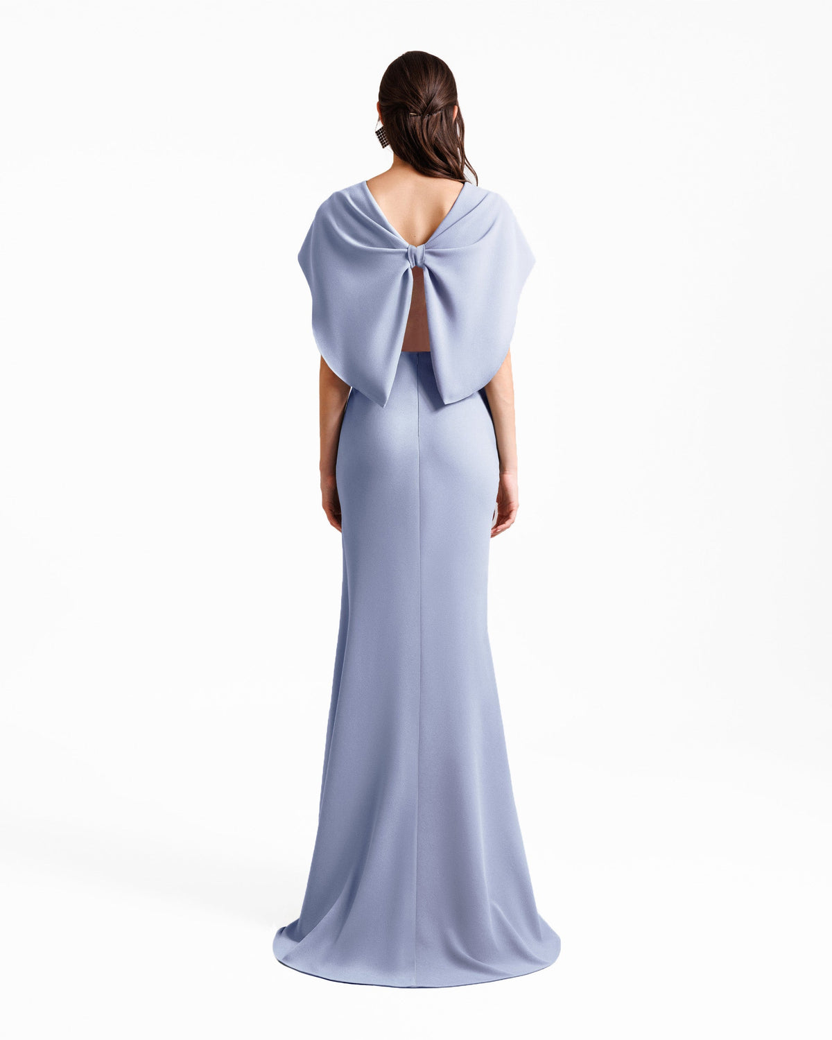 Draped Cape-Like Sleeve Dress