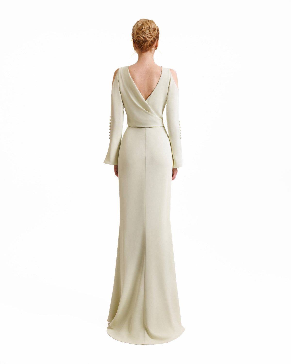 Draped Cut-Out Shoulder Dress